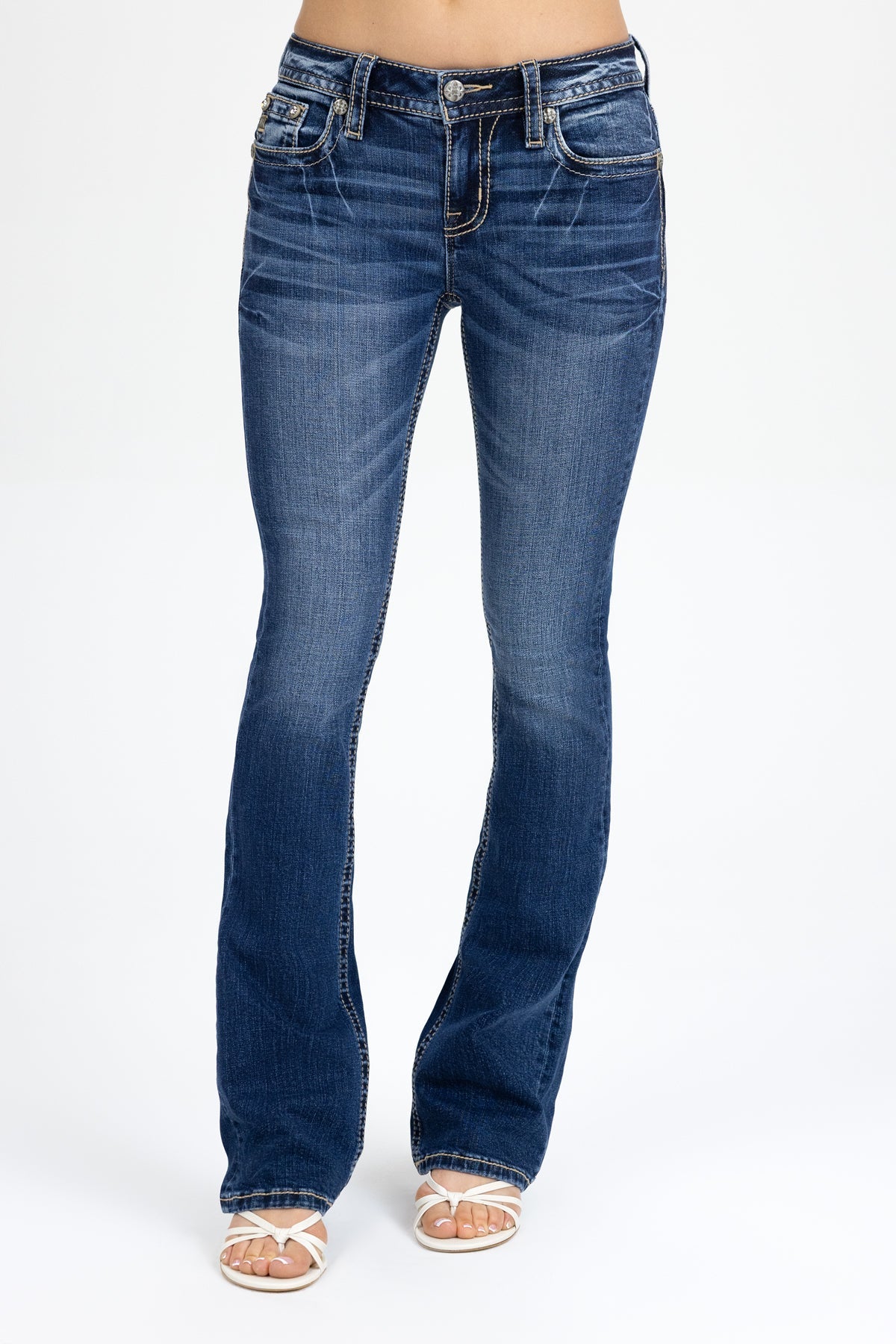 Adina Cross Bootcut Jeans