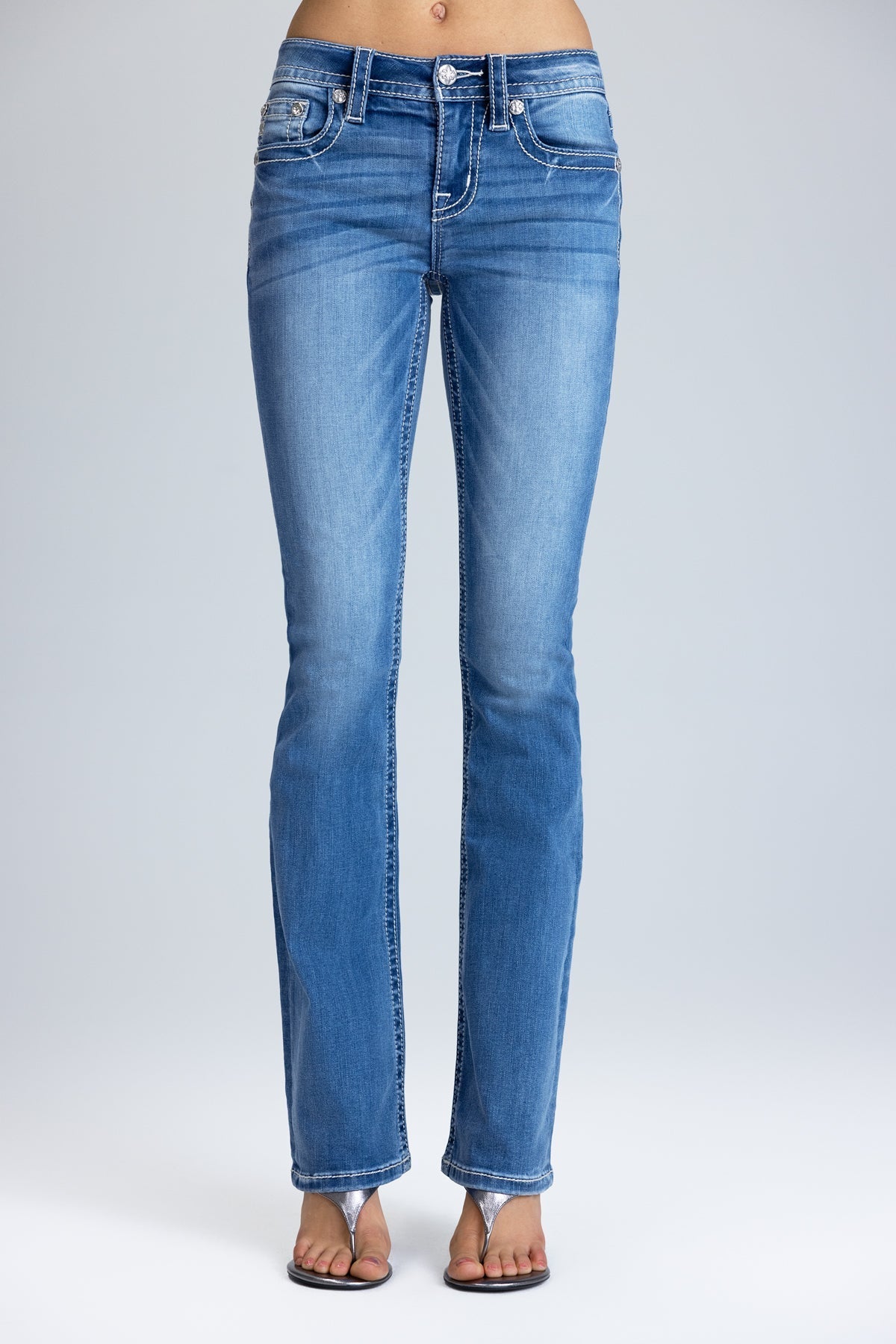 Araiza Stitched Bootcut Jeans