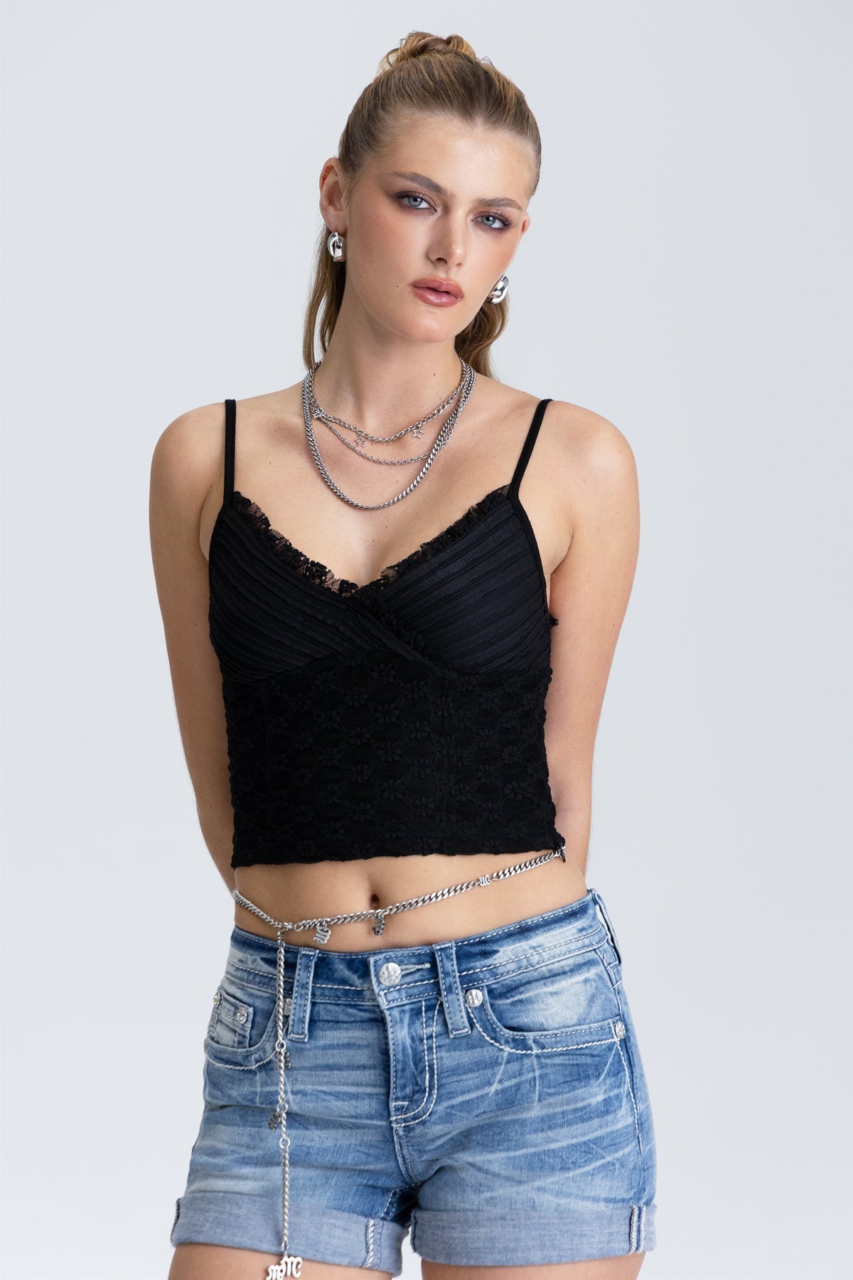 Juliette Ruched Lace Cami