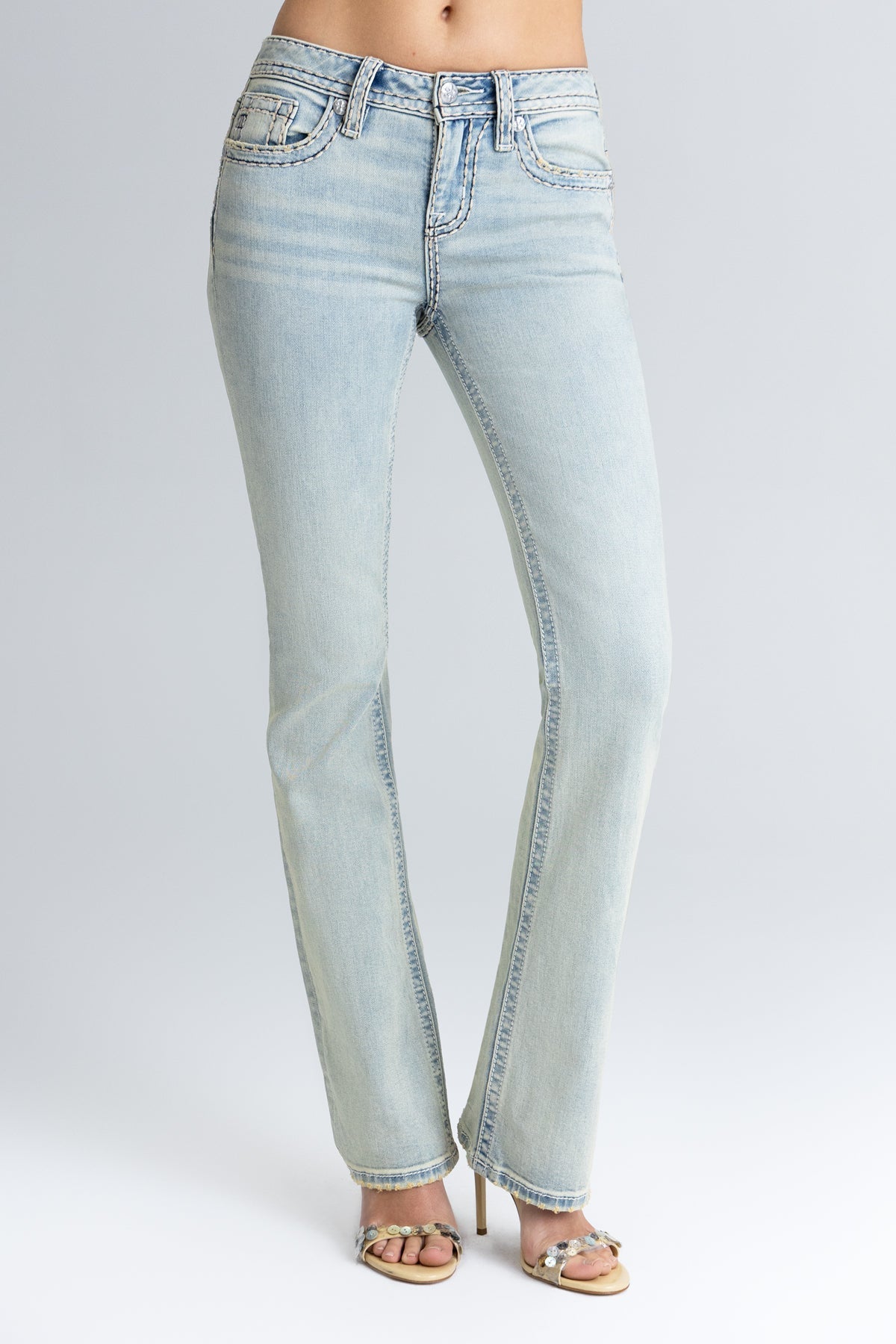 Imali Stitched Bootcut Jeans