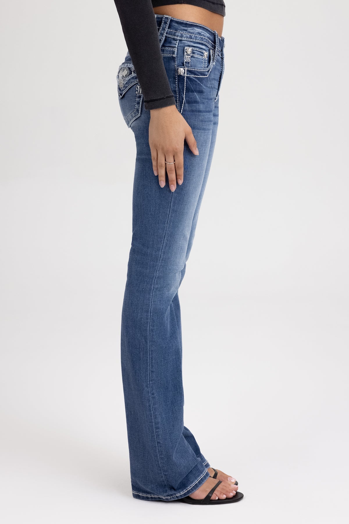 Adley Cross Bootcut Jeans