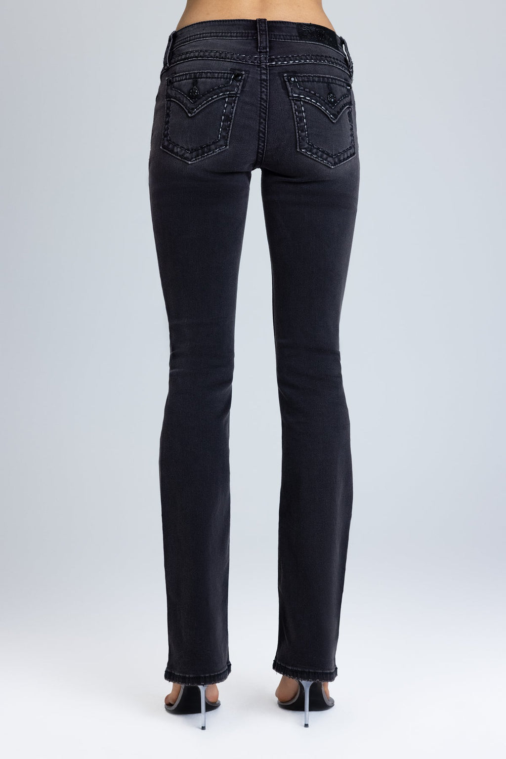 Onyx Stitched Bootcut Jeans
