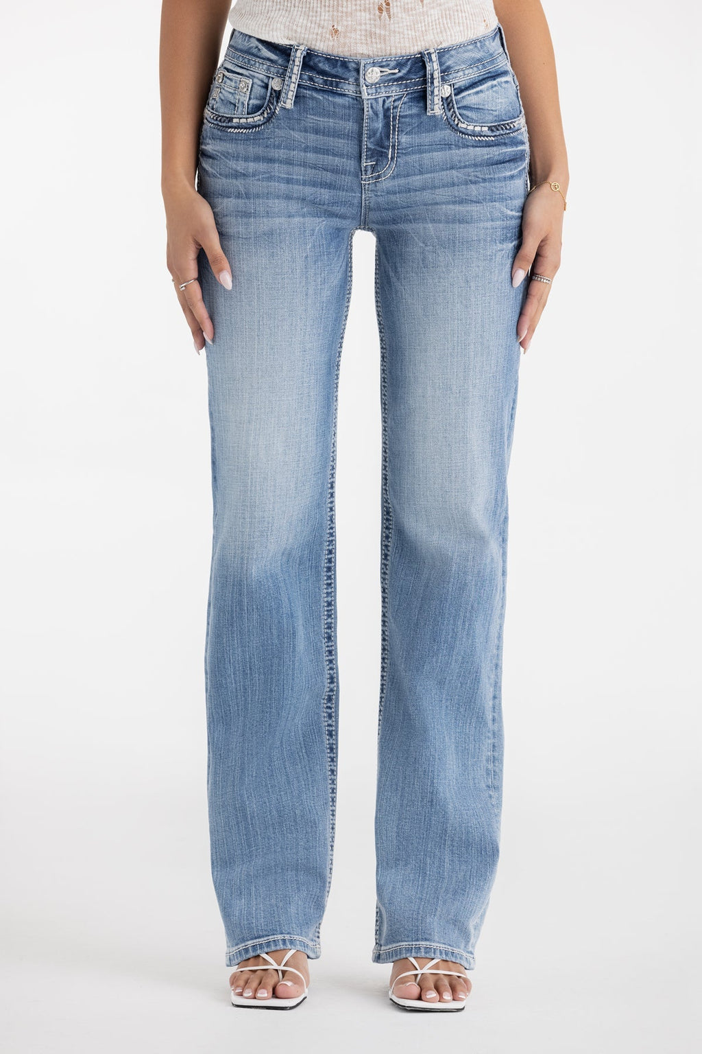 Rain Stitched Slim Wide