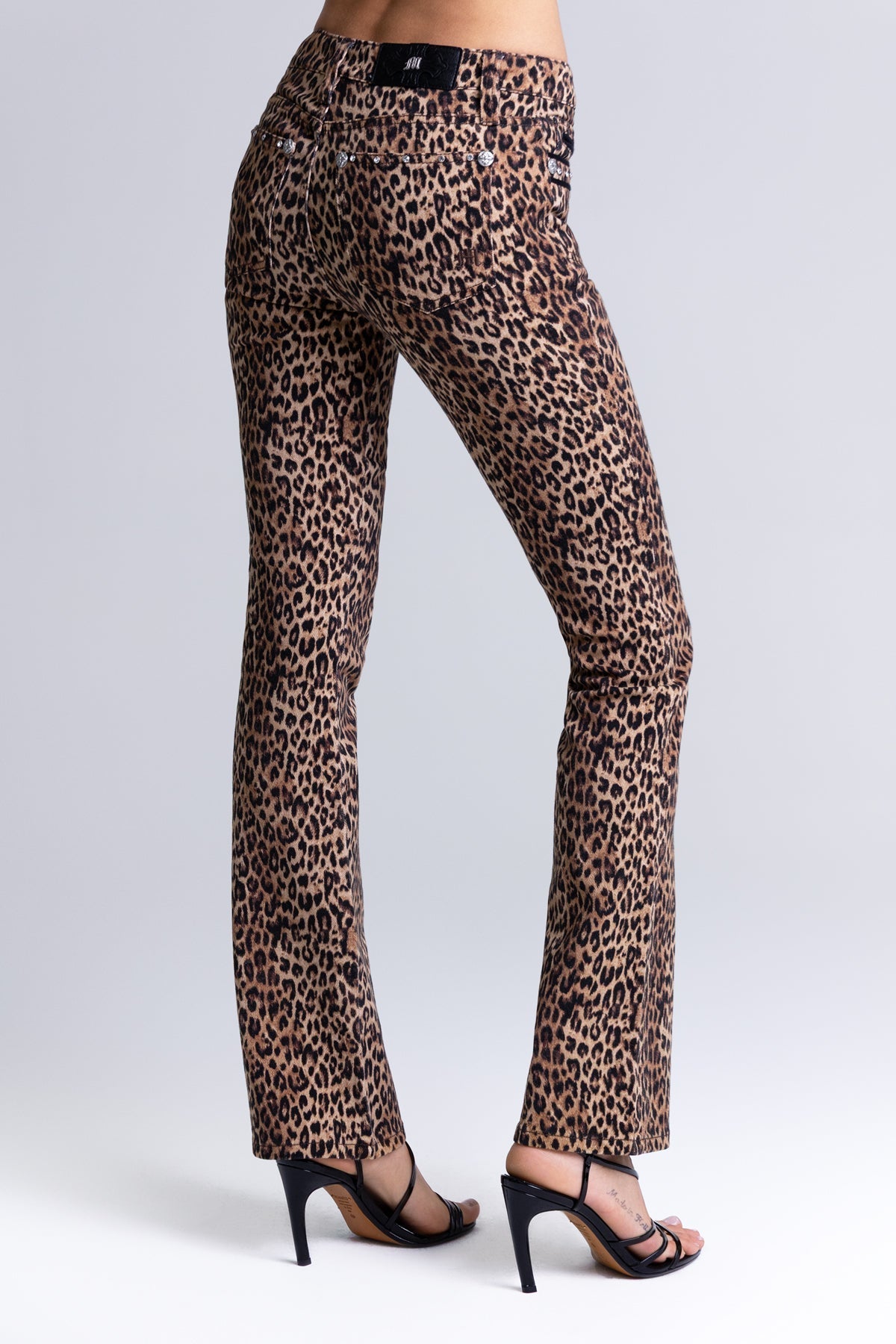 Zara Leopard Bootcut Jeans