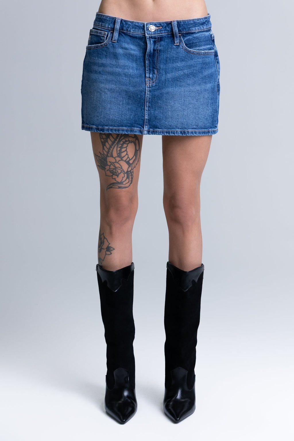 Iris Low Rise Denim Skirt