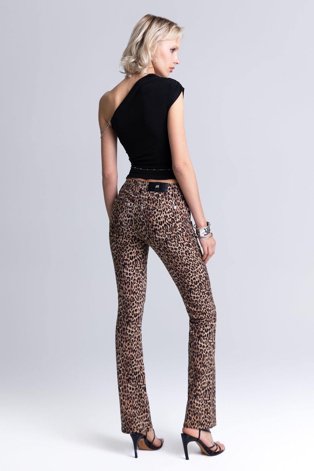 Zara Leopard Bootcut Jeans