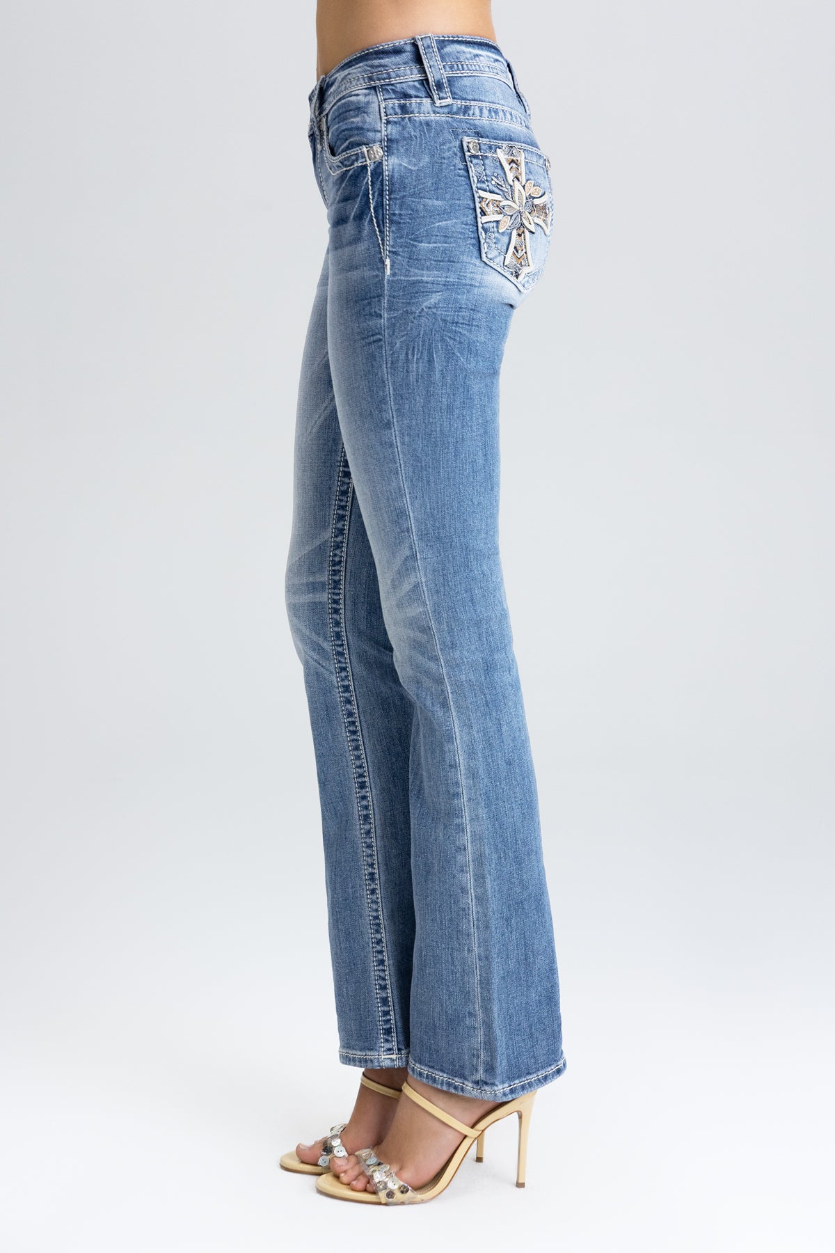 Elora Cross Bootcut Jeans