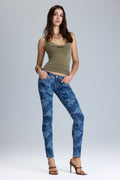 Low Rise Camo Skinny Jeans
