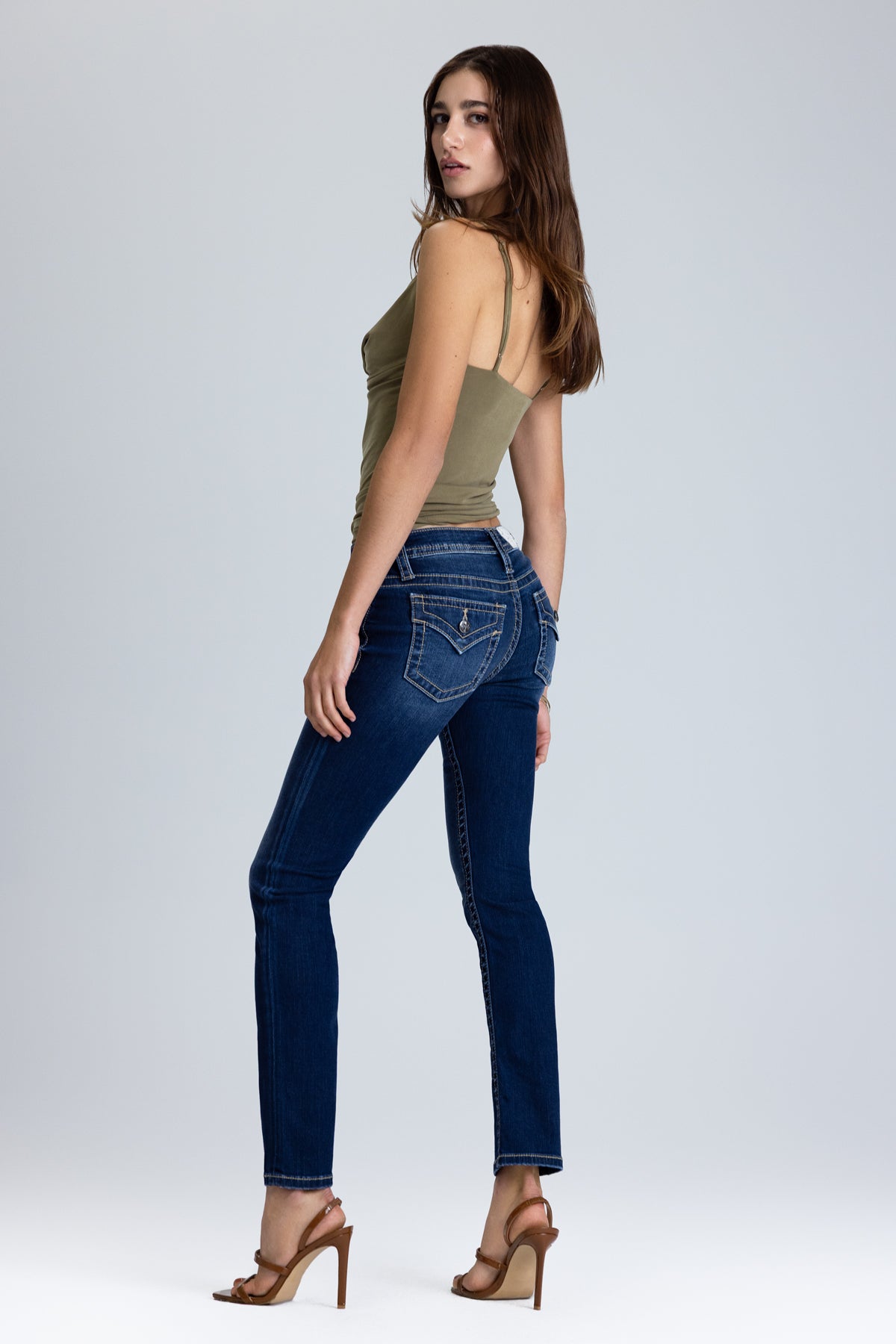 Kenzie Flap Pocket Straight Jeans