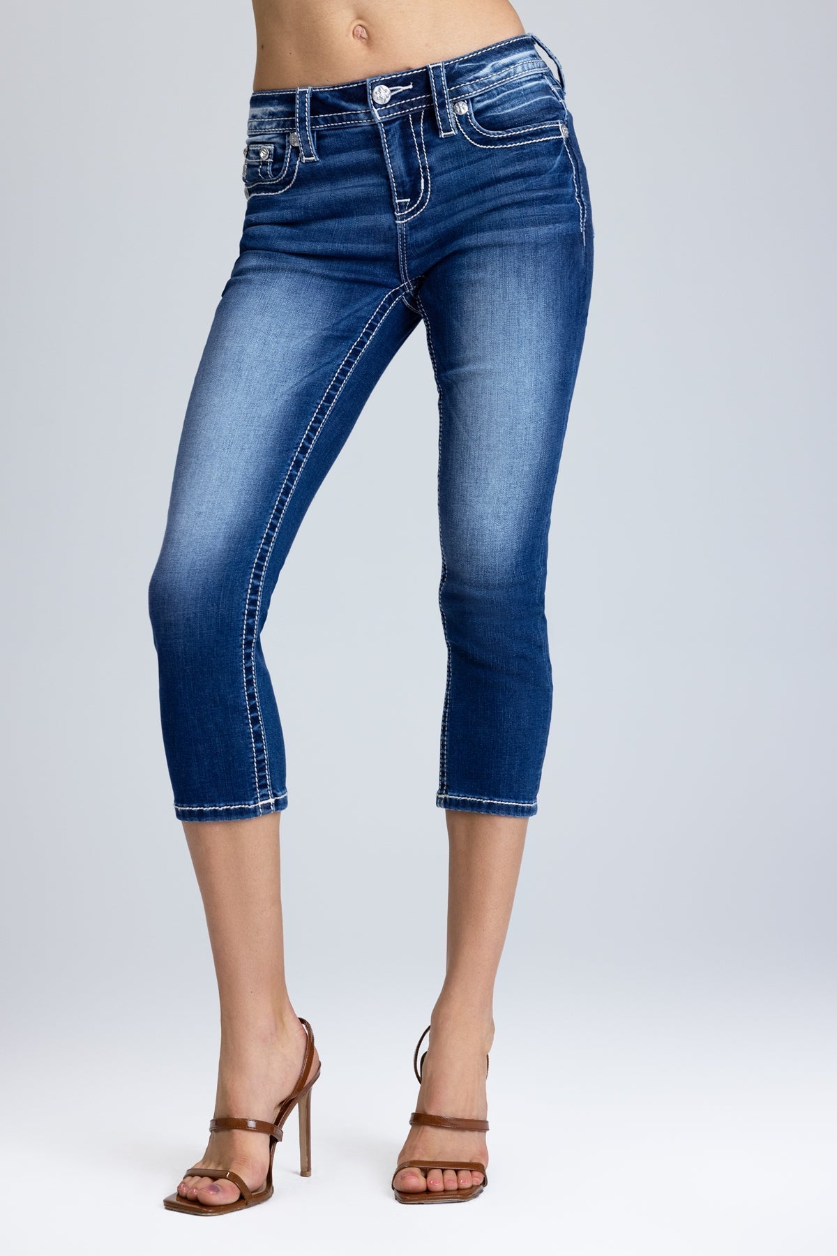 Ellora Fleur Capri Jeans