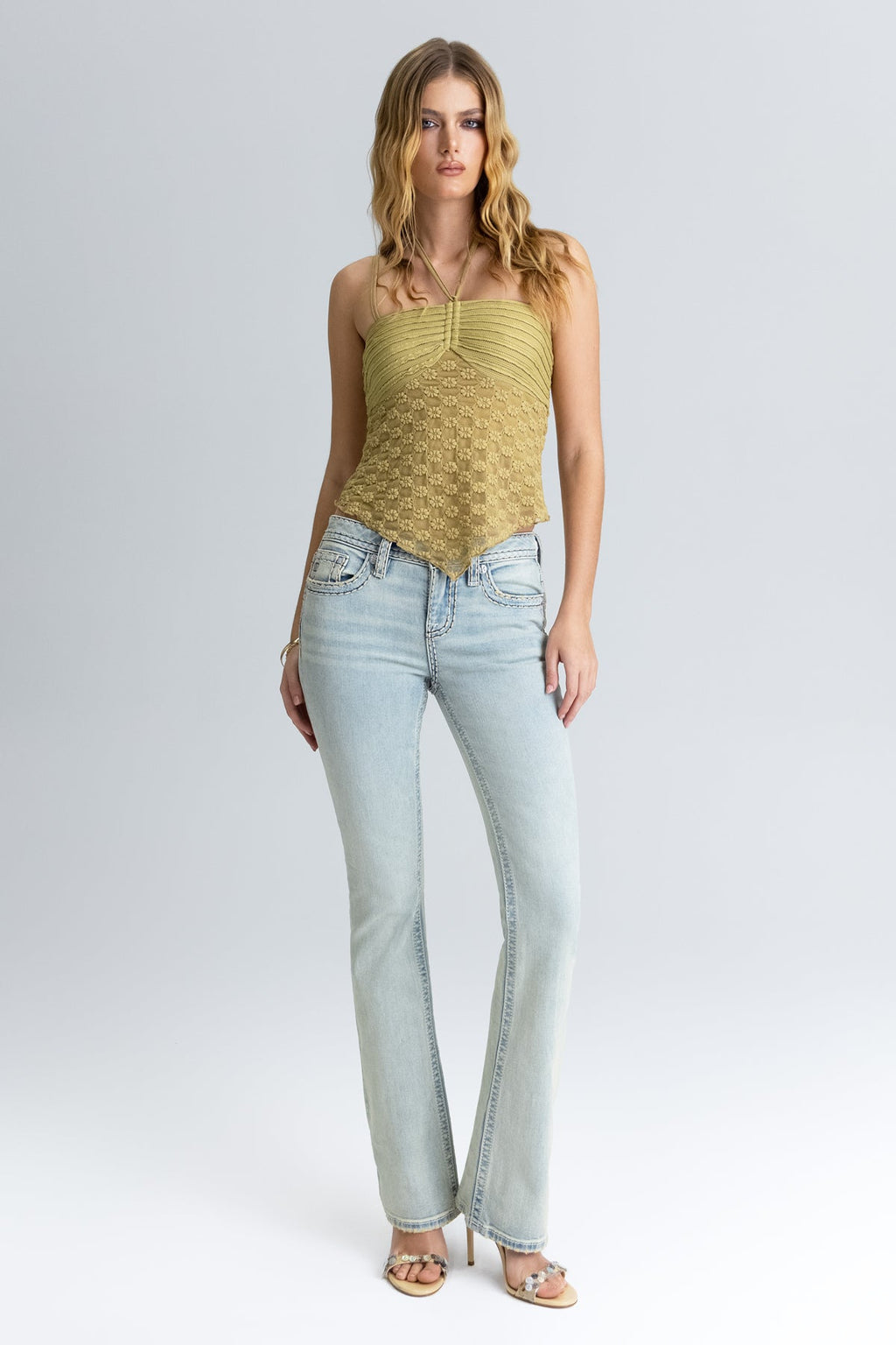Imali Stitched Bootcut Jeans