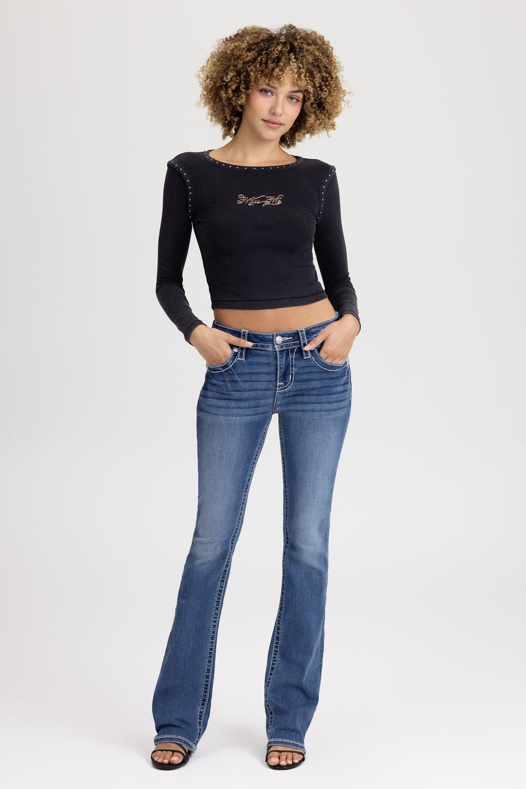 Adley Cross Bootcut Jeans