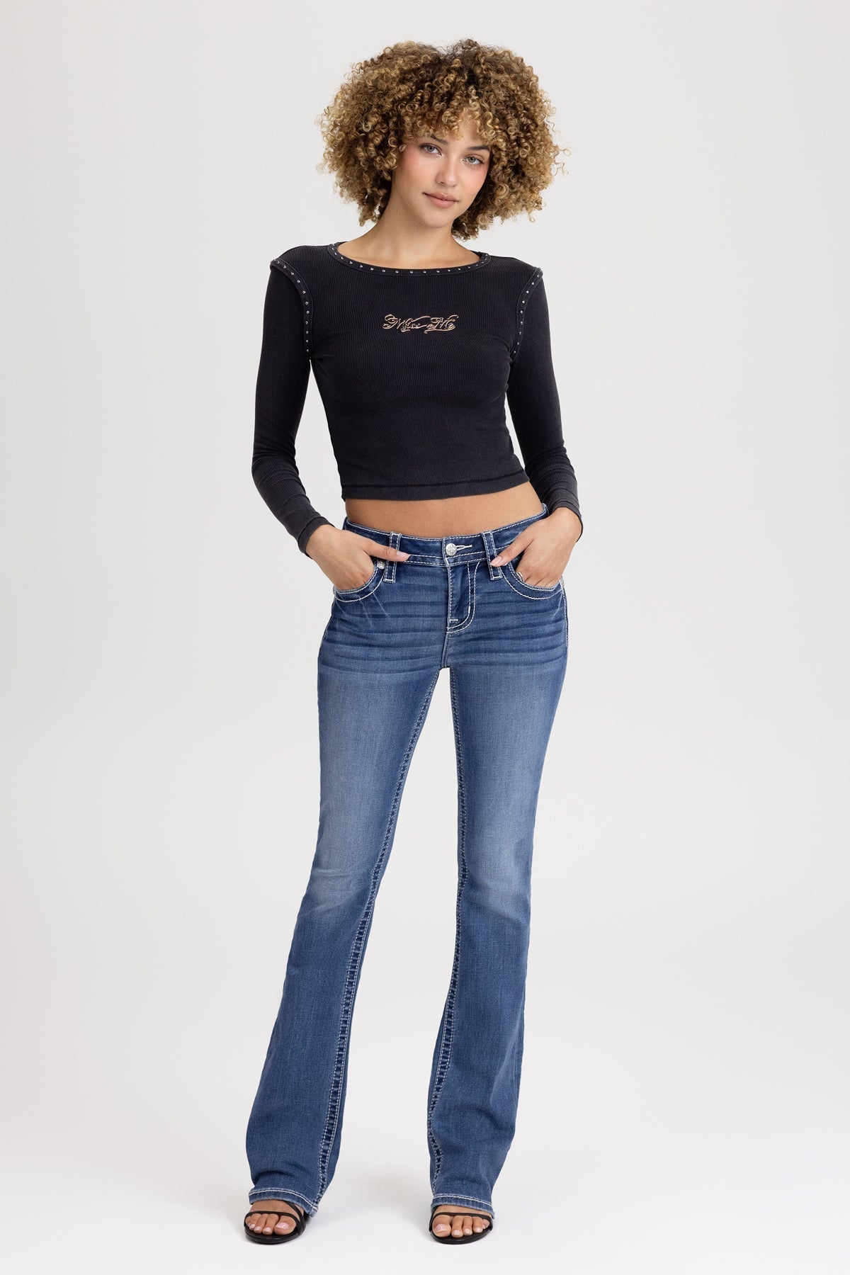 Adley Cross Bootcut Jeans