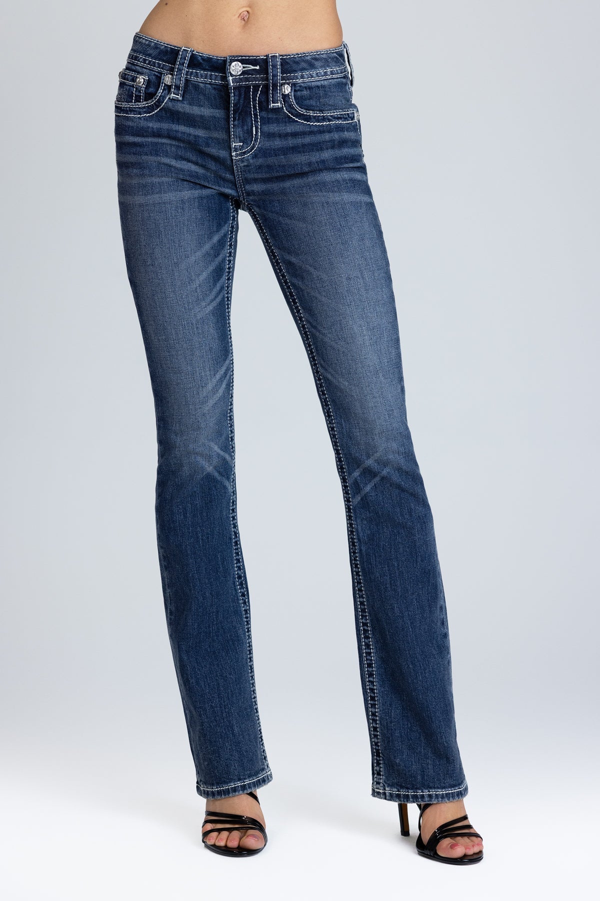 Angelisa Cross Bootcut Jeans