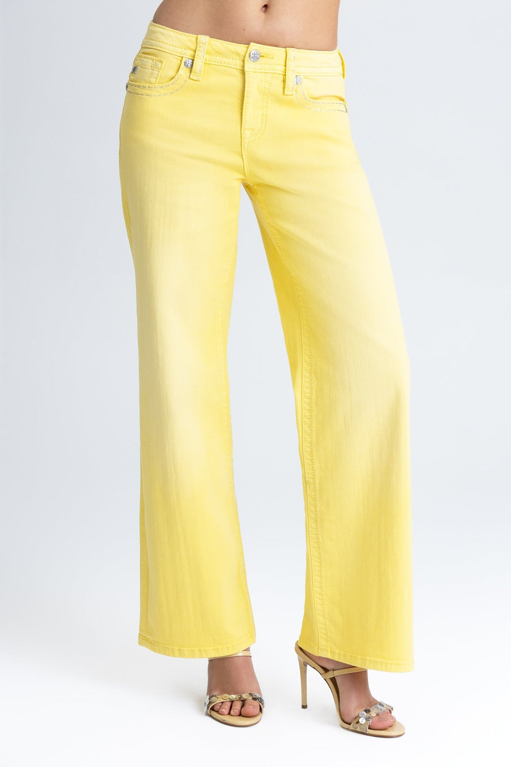 Circuit Stitched Wide Leg Jeans