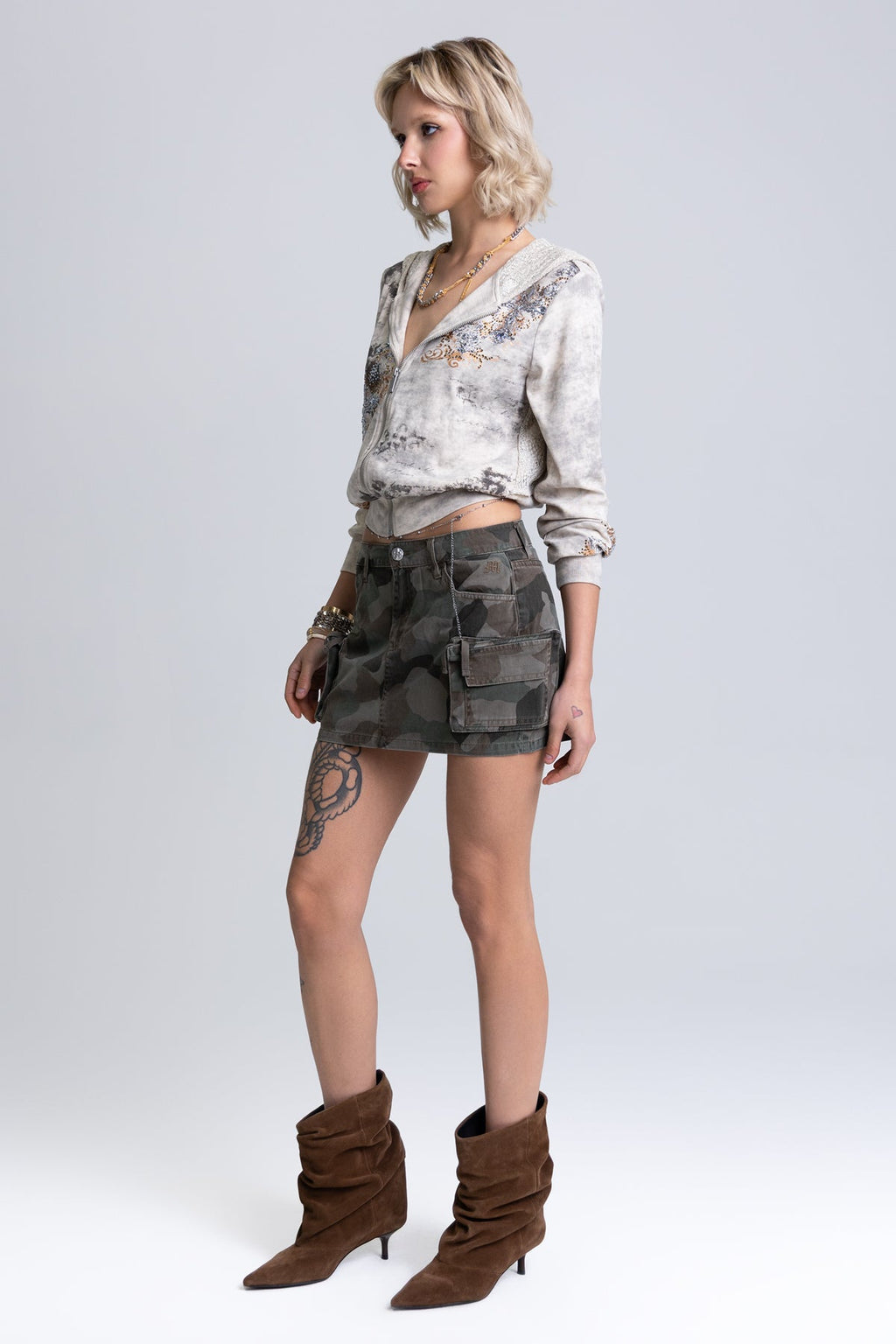Chase Camo Cargo Skirt