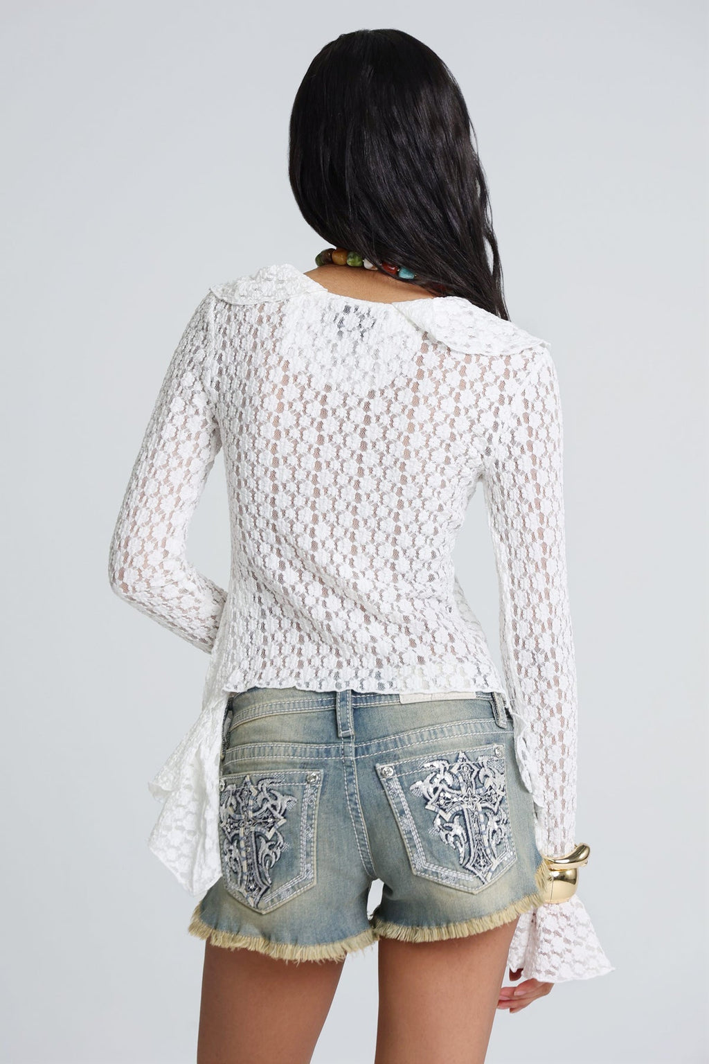 Emory Lace Ruffle Top