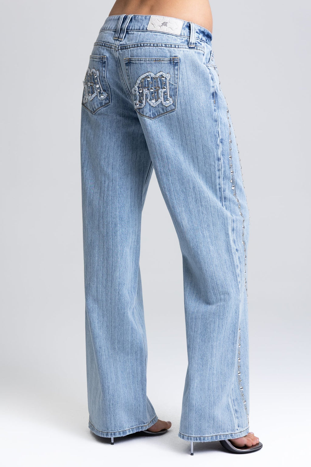 Serafina Studded Wide Leg Jeans
