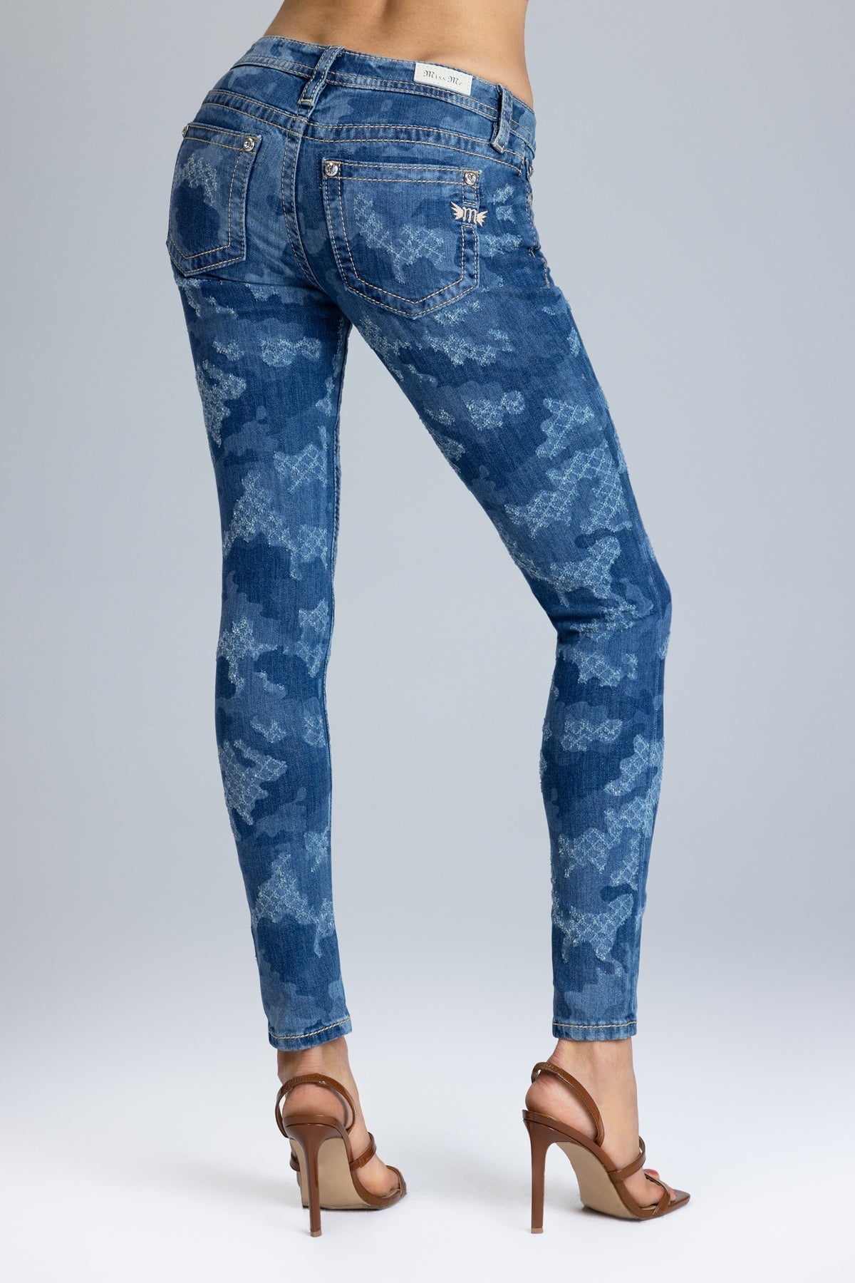 Low Rise Camo Skinny Jeans