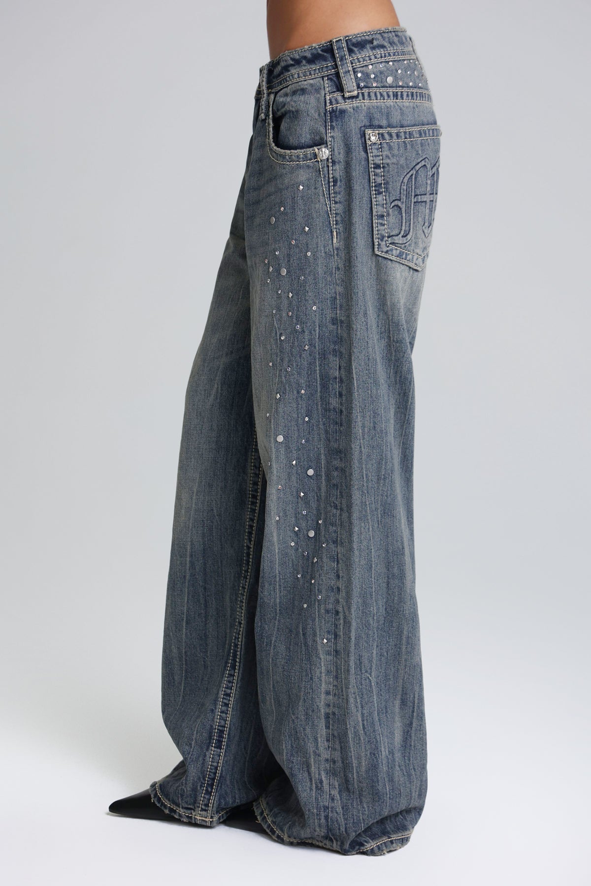 Harmony Studded Baggy Jeans