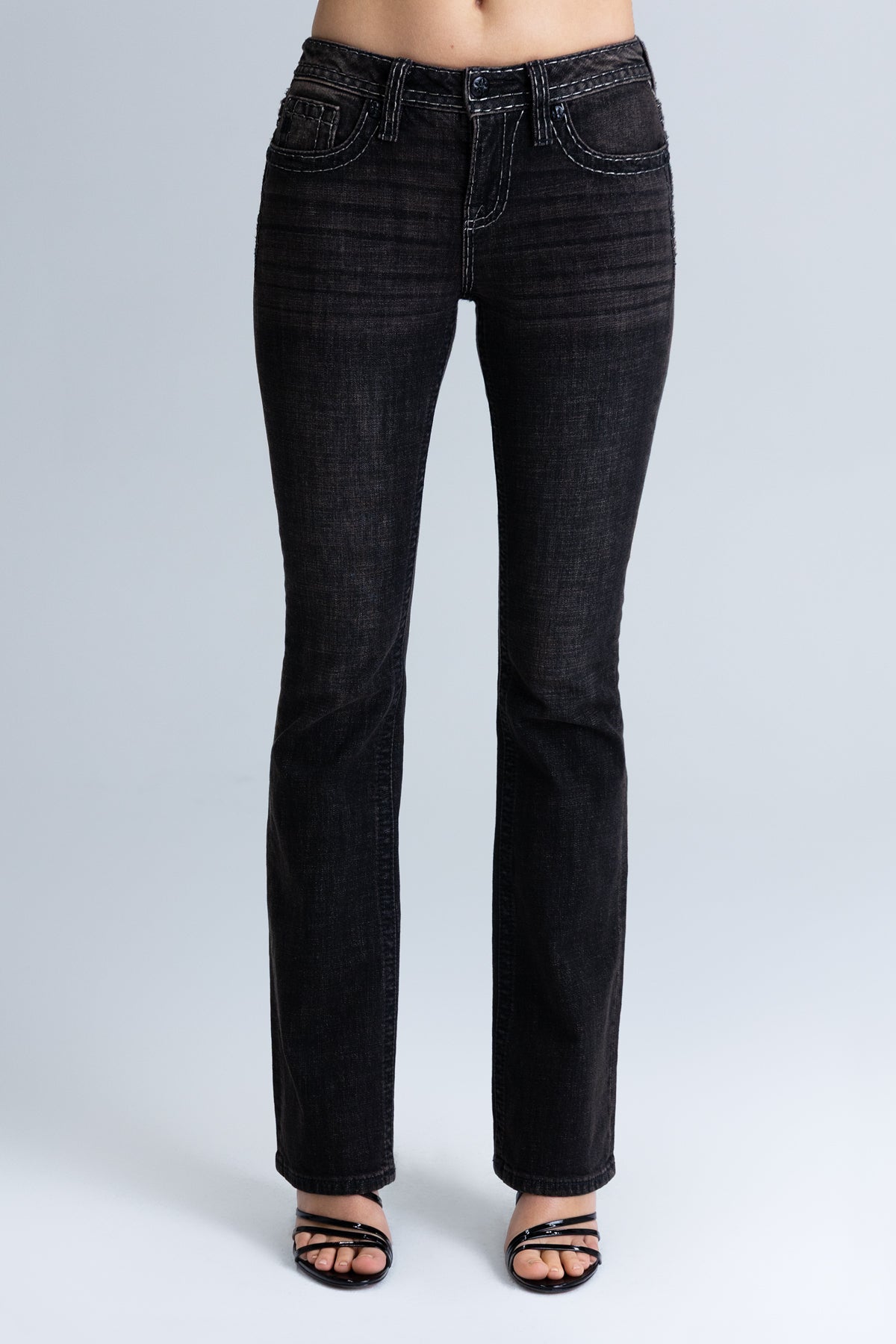 Oralee Stitched Bootcut Jeans