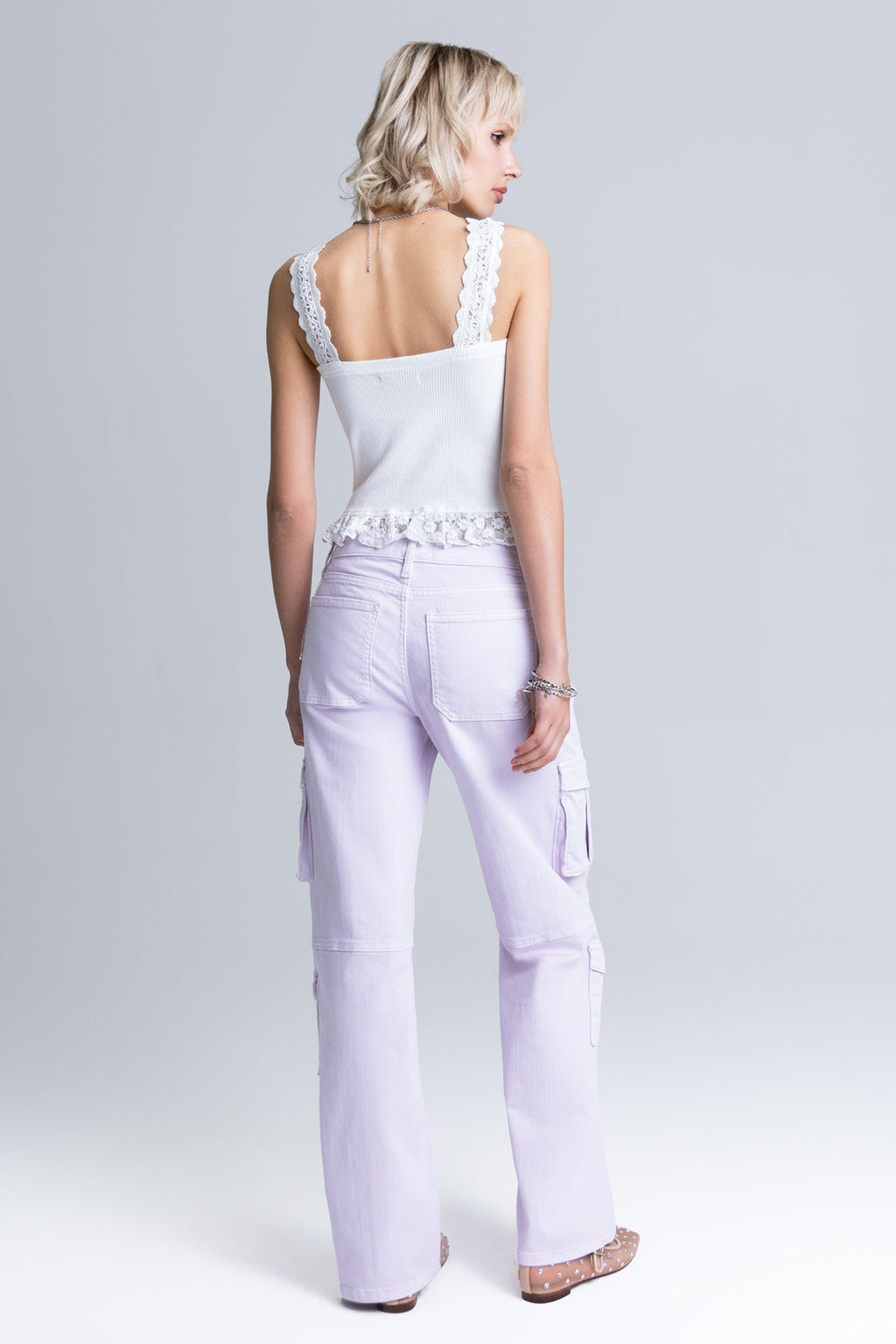 Lilac Cargo Wide Leg