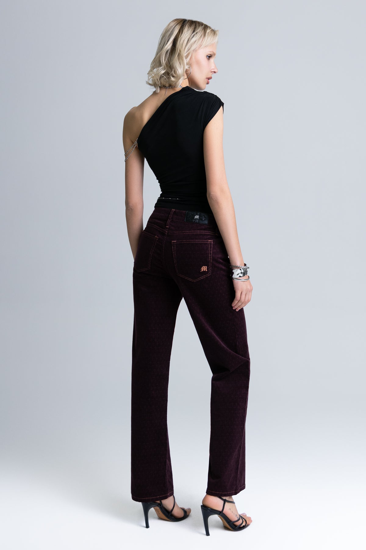 Ruby Velour Slim Wide
