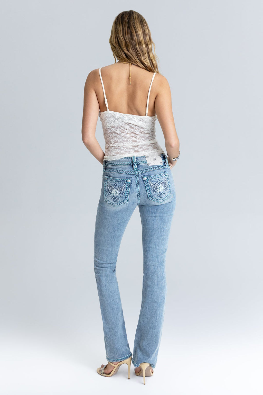Piston Stitched Bootcut Jeans