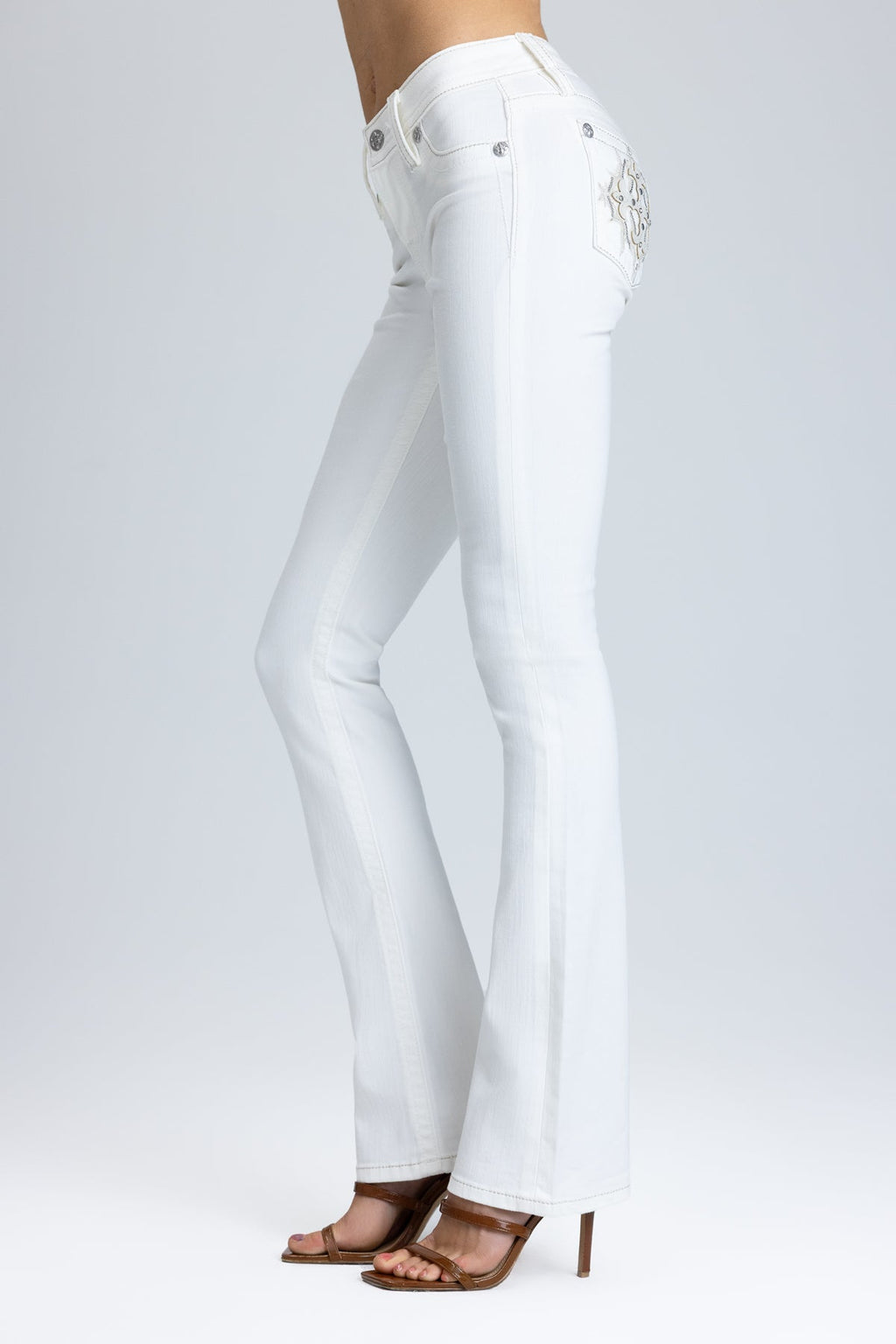 Adelaide Cross Low Rise Bootcut Jeans