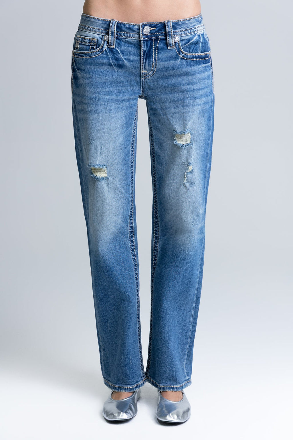 Mina M Low Rise Slim Wide