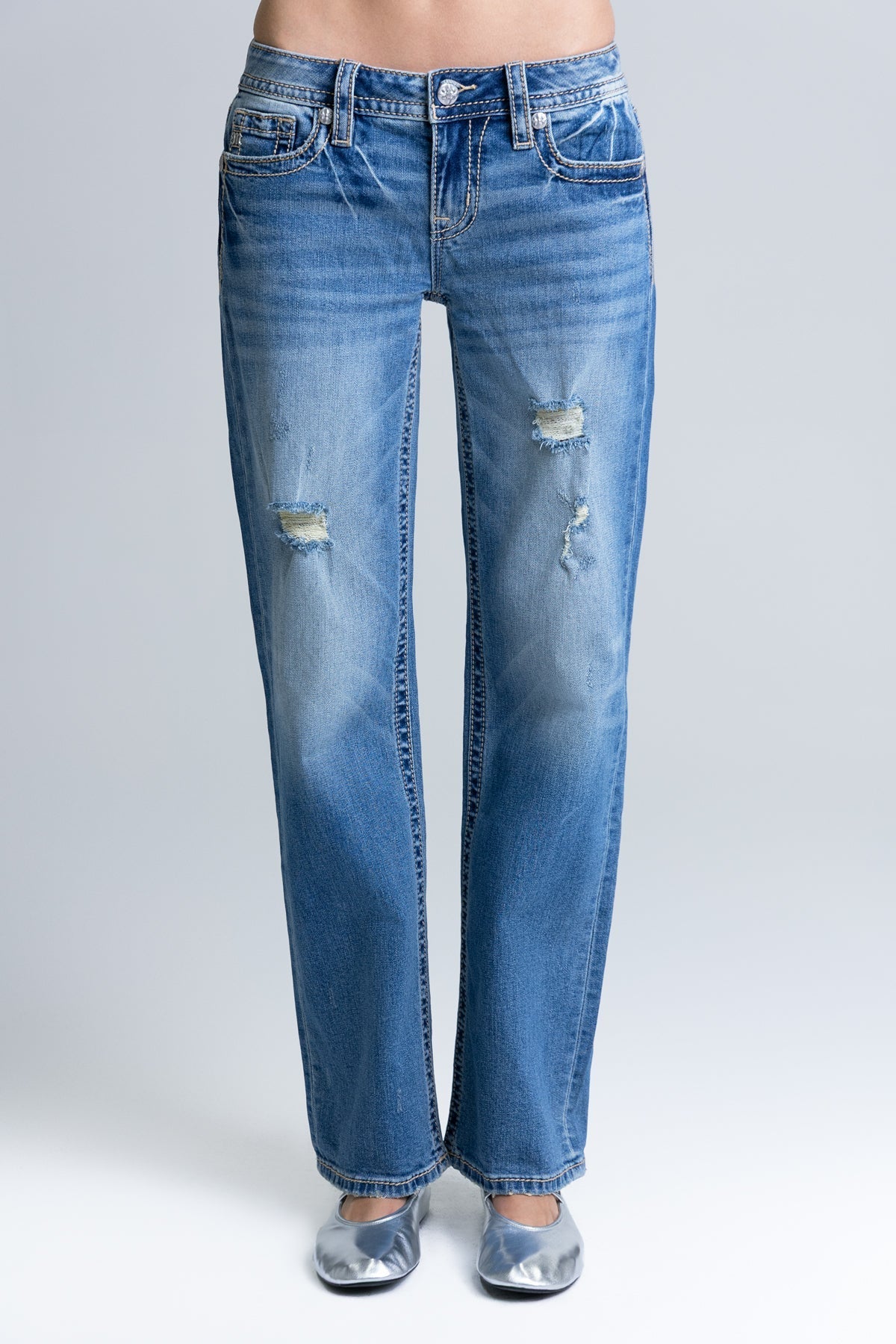 Mina M Low Rise Slim Wide
