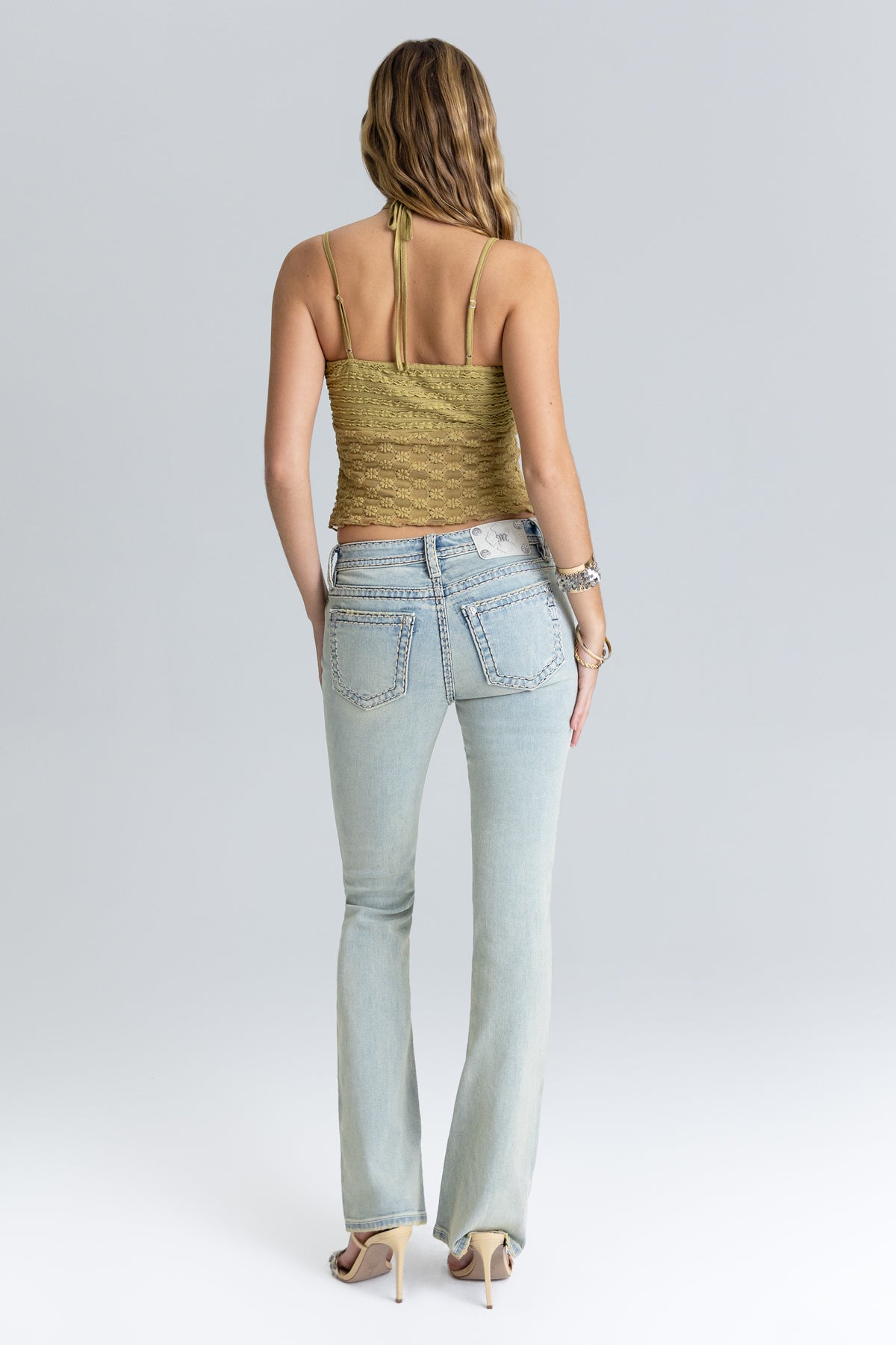 Imali Stitched Bootcut Jeans