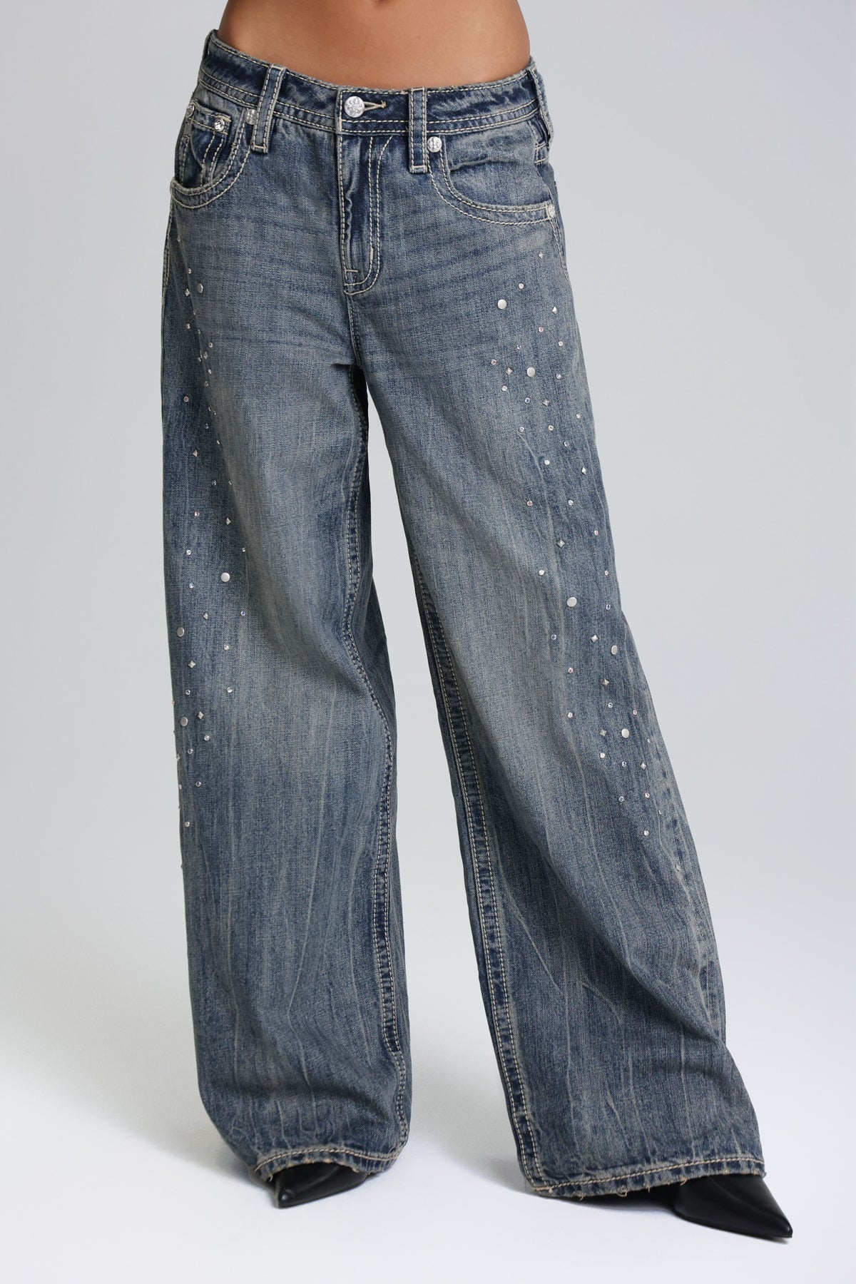 Harmony Studded Baggy Jeans