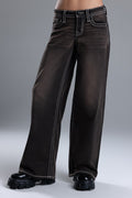 Sevryn Stitched Wide Leg Jeans