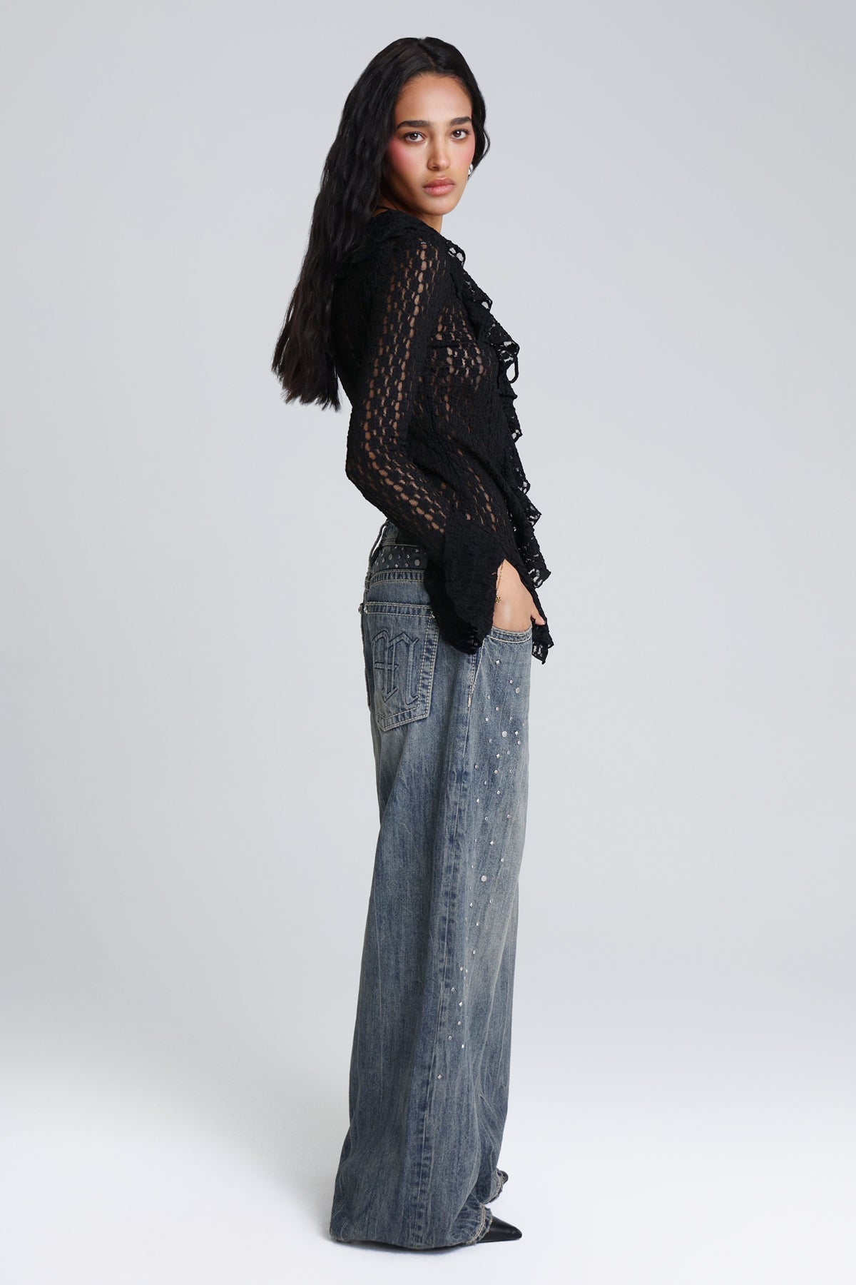 Harmony Studded Baggy Jeans