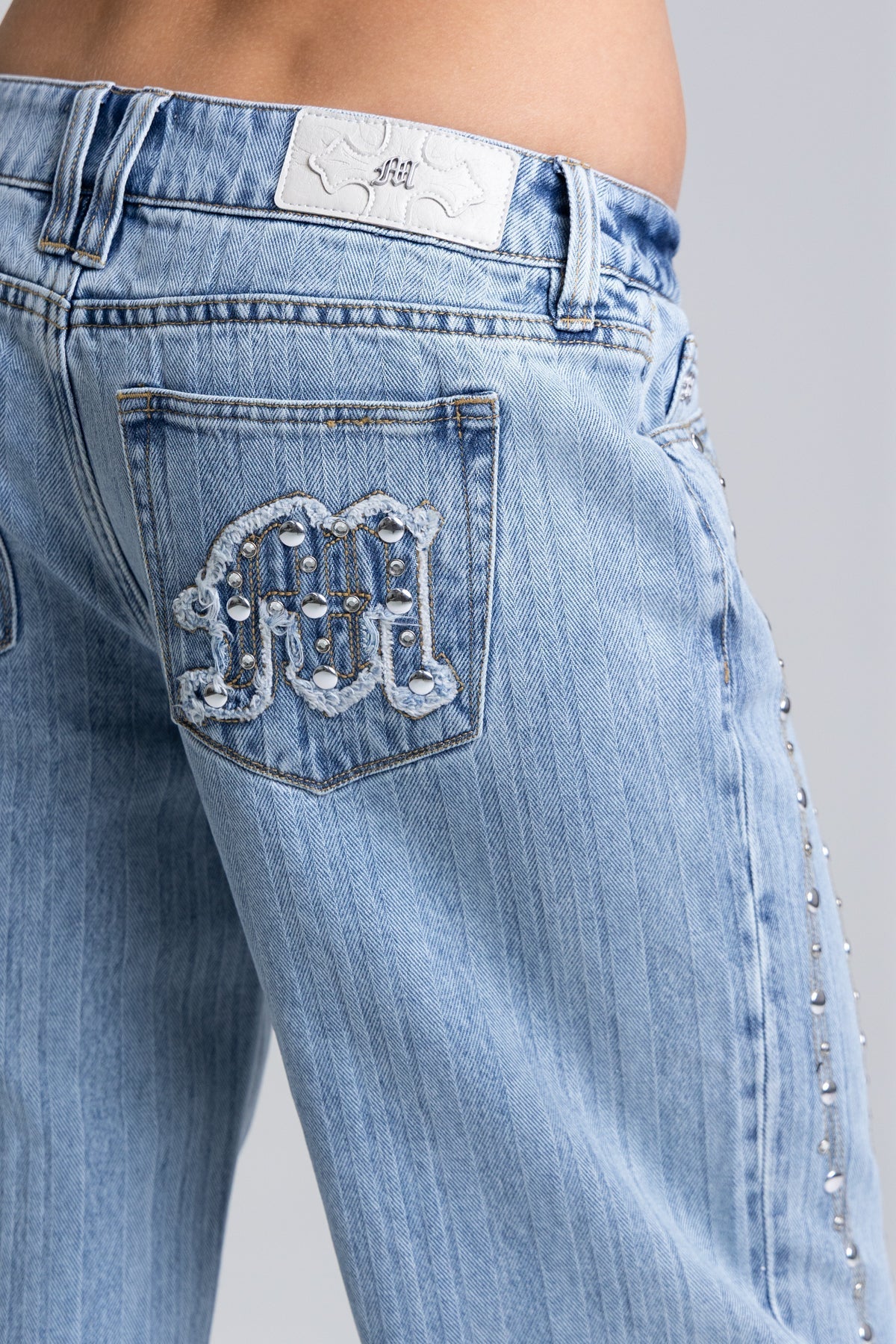 Serafina Studded Wide Leg Jeans