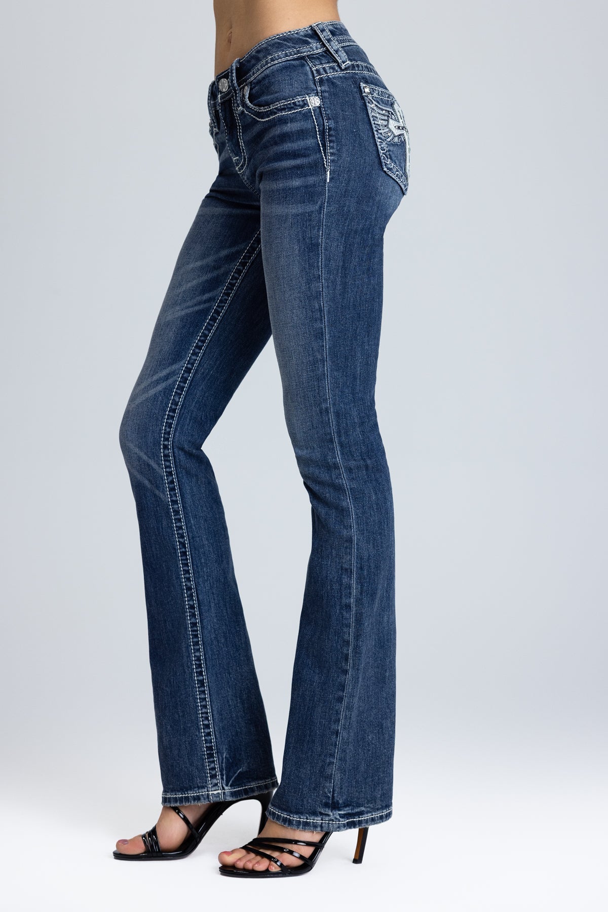 Angelisa Cross Bootcut Jeans