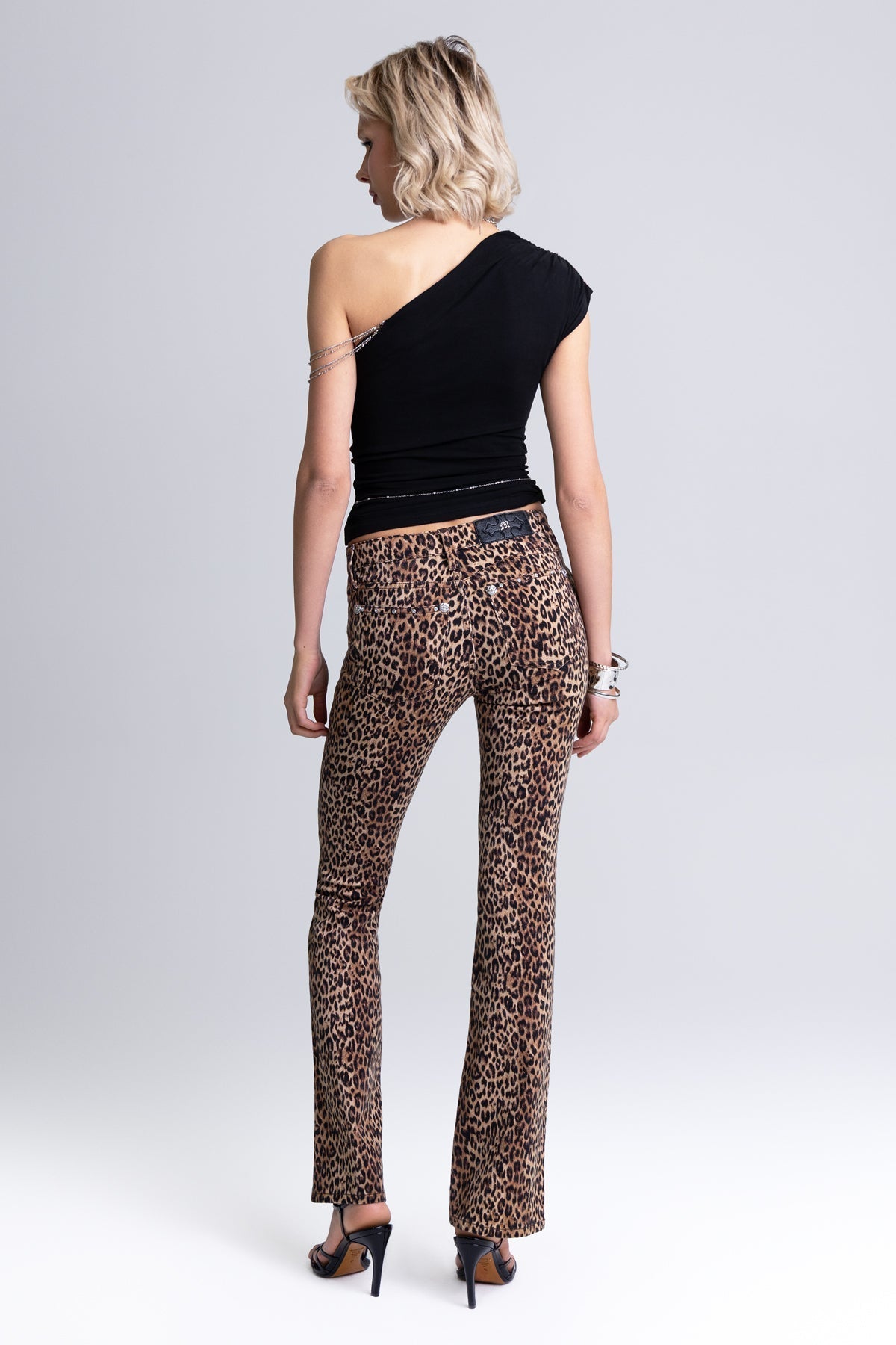Zara Leopard Bootcut Jeans