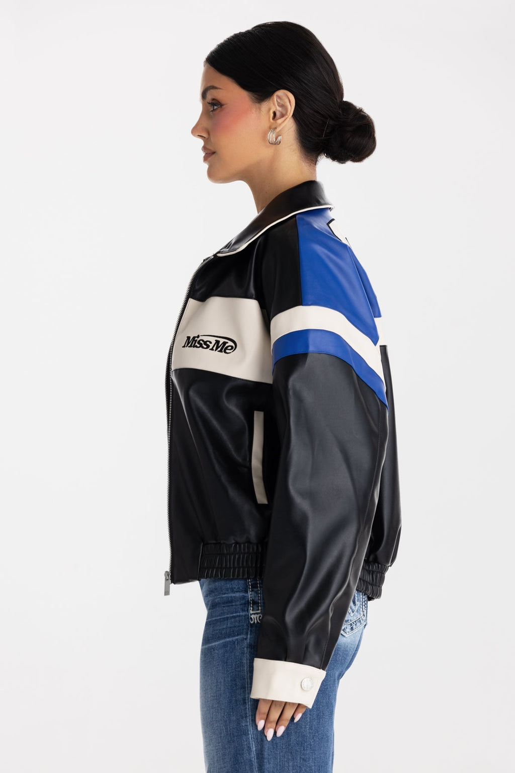 Blue Eclipse Leather Jacket