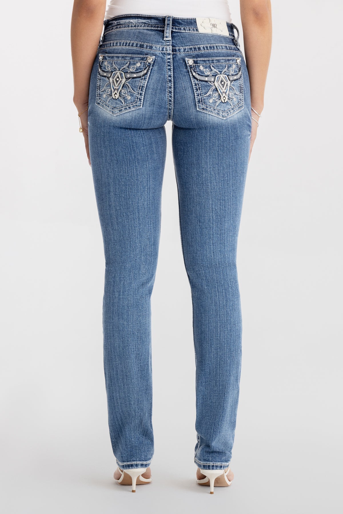 Nelle Longhorn Straight Jeans