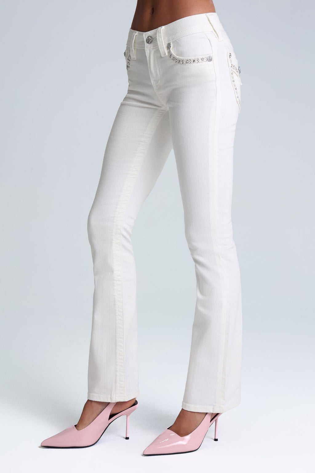 Aspen White Stitch Bootcut Jeans