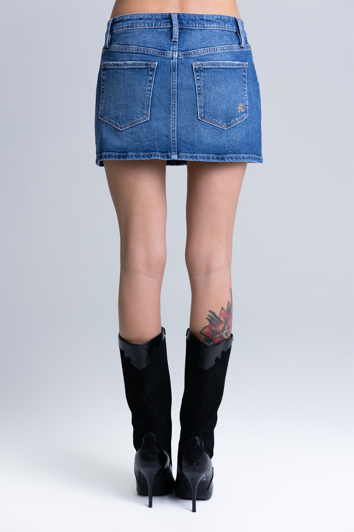 Iris Low Rise Denim Skirt