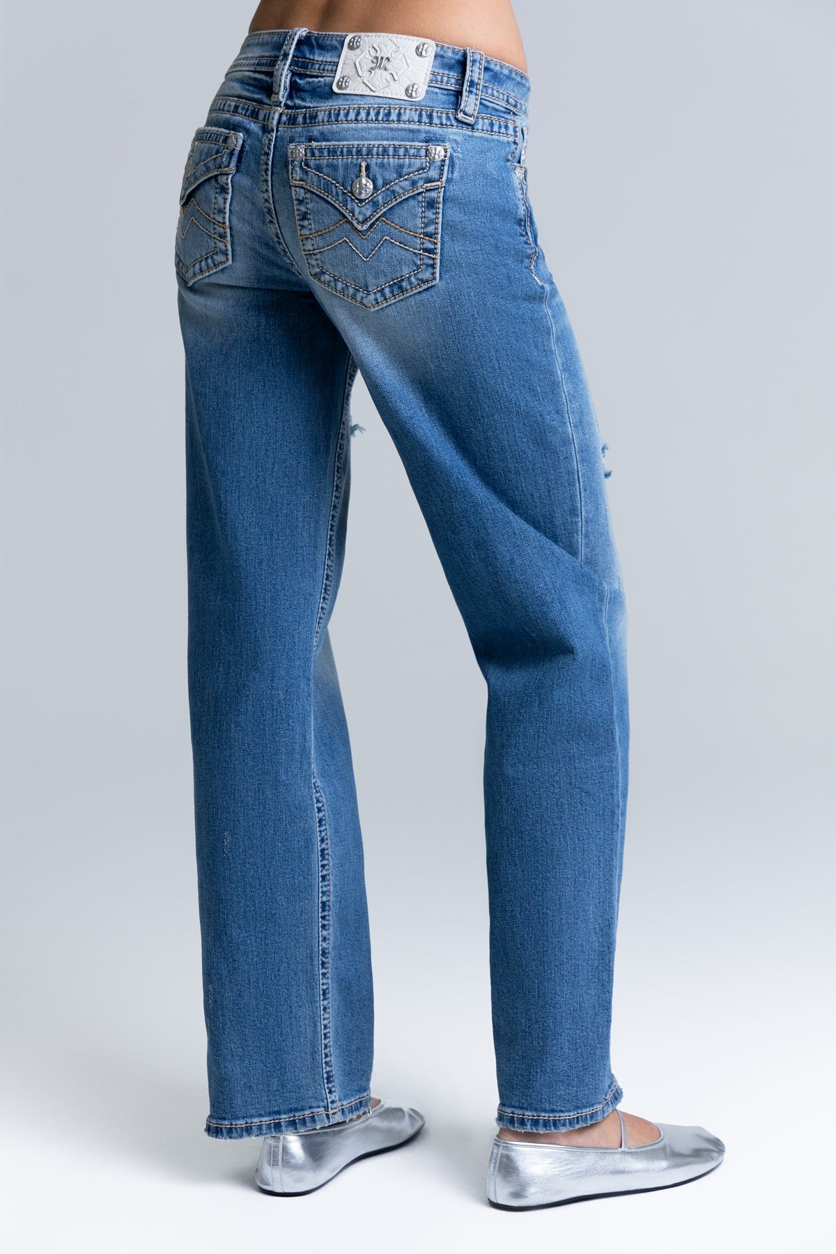 Mina M Low Rise Slim Wide