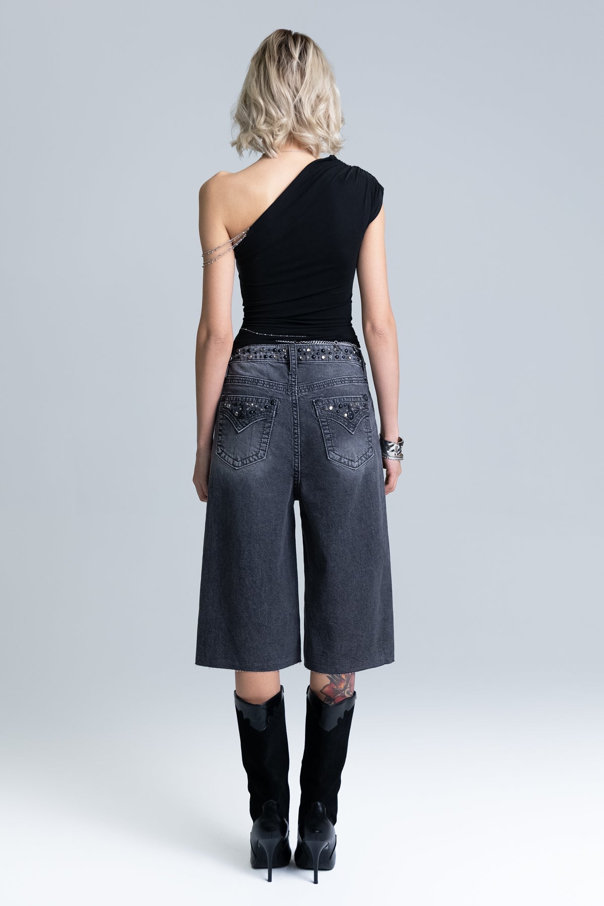 Lyra Rhinestone Bermuda Shorts
