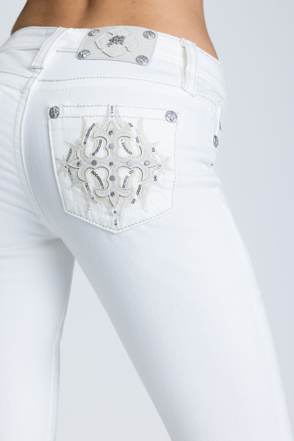 Adelaide Cross Low Rise Bootcut Jeans