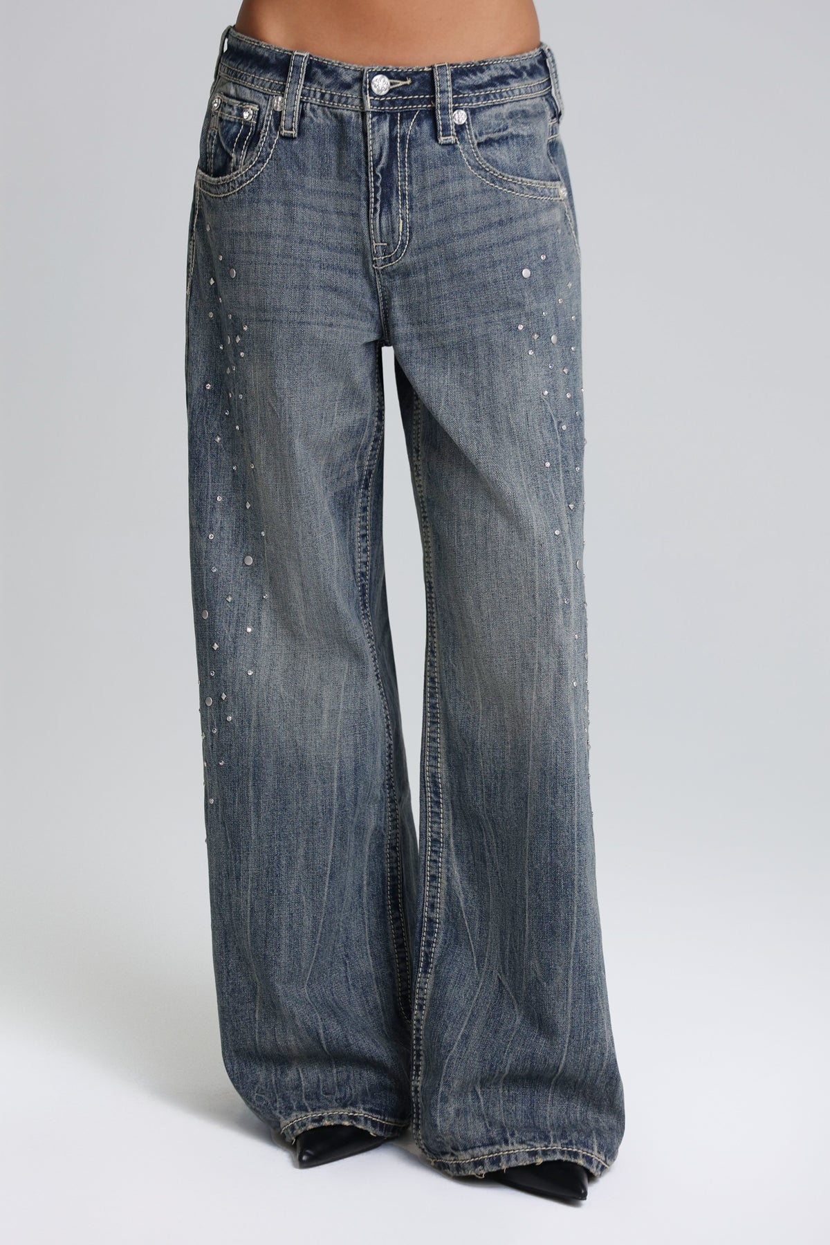 Harmony Studded Baggy Jeans