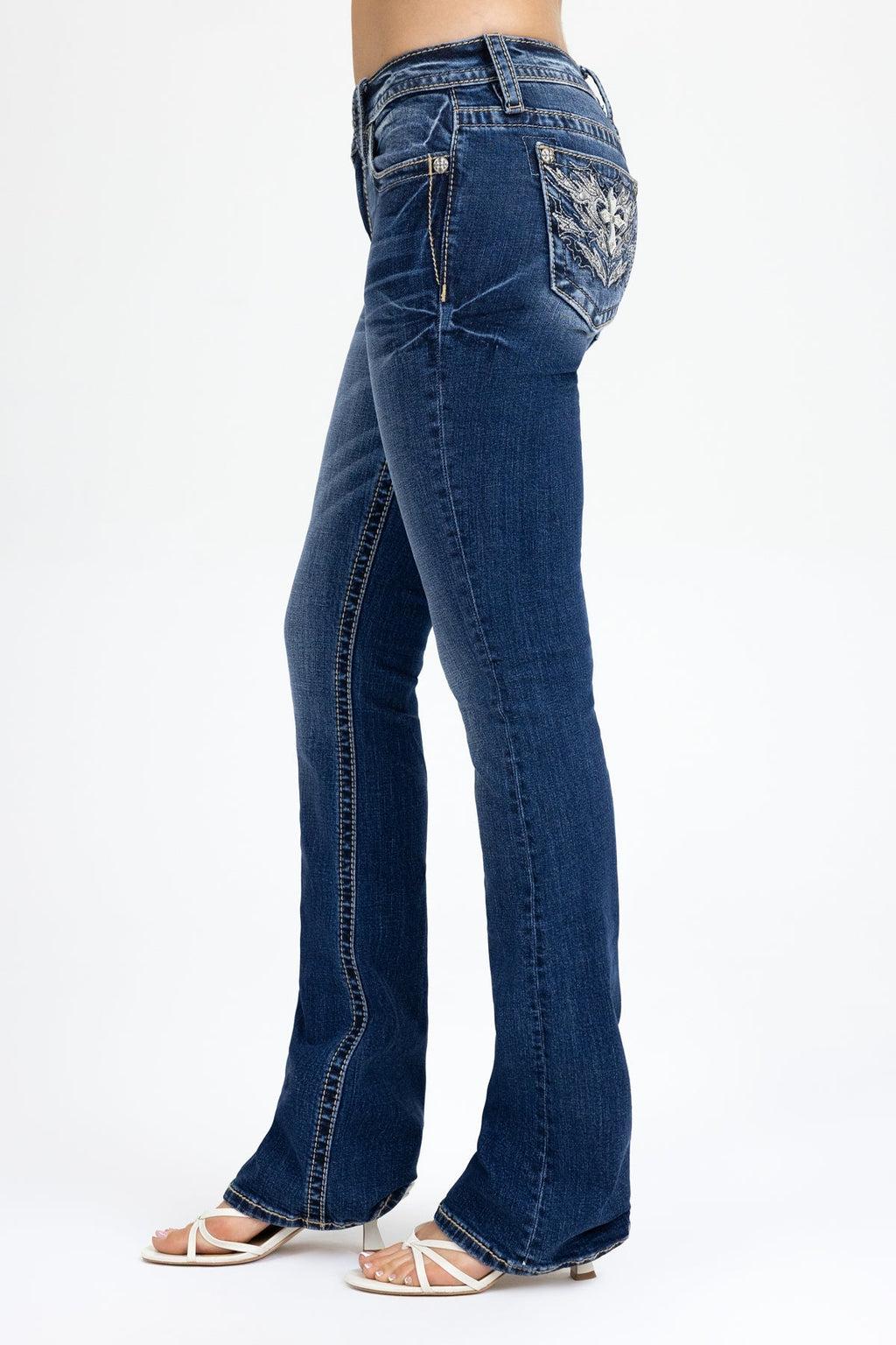 Adina Cross Bootcut Jeans