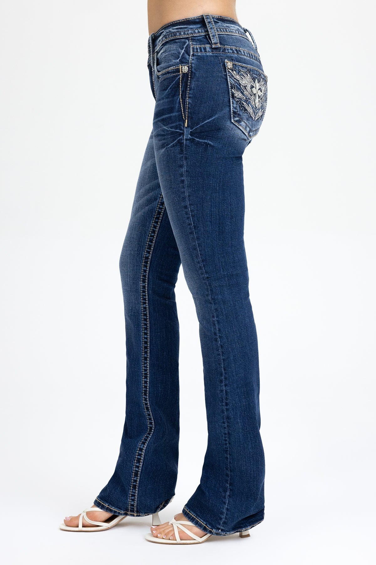 Adina Cross Bootcut Jeans