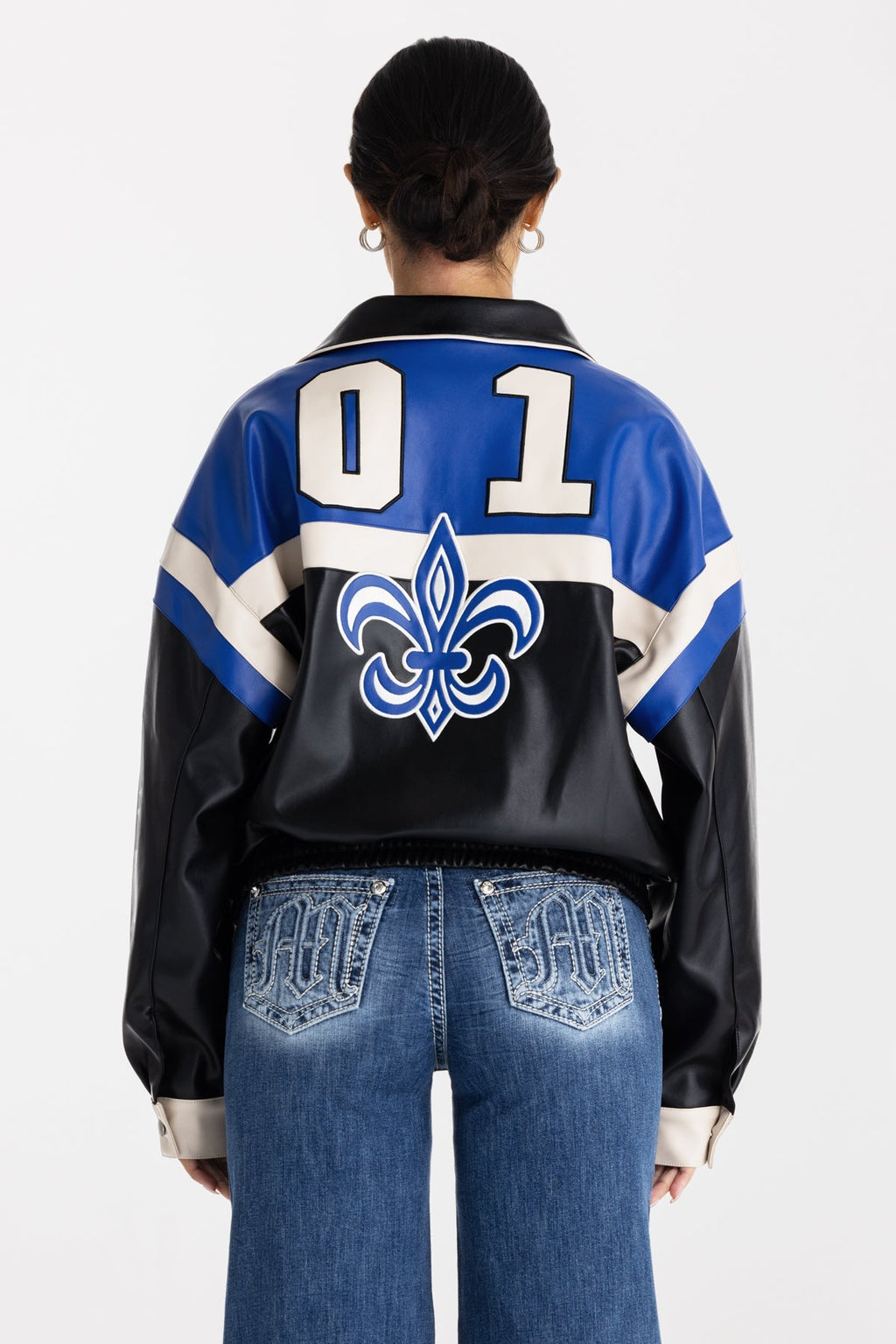 Blue Eclipse Leather Jacket