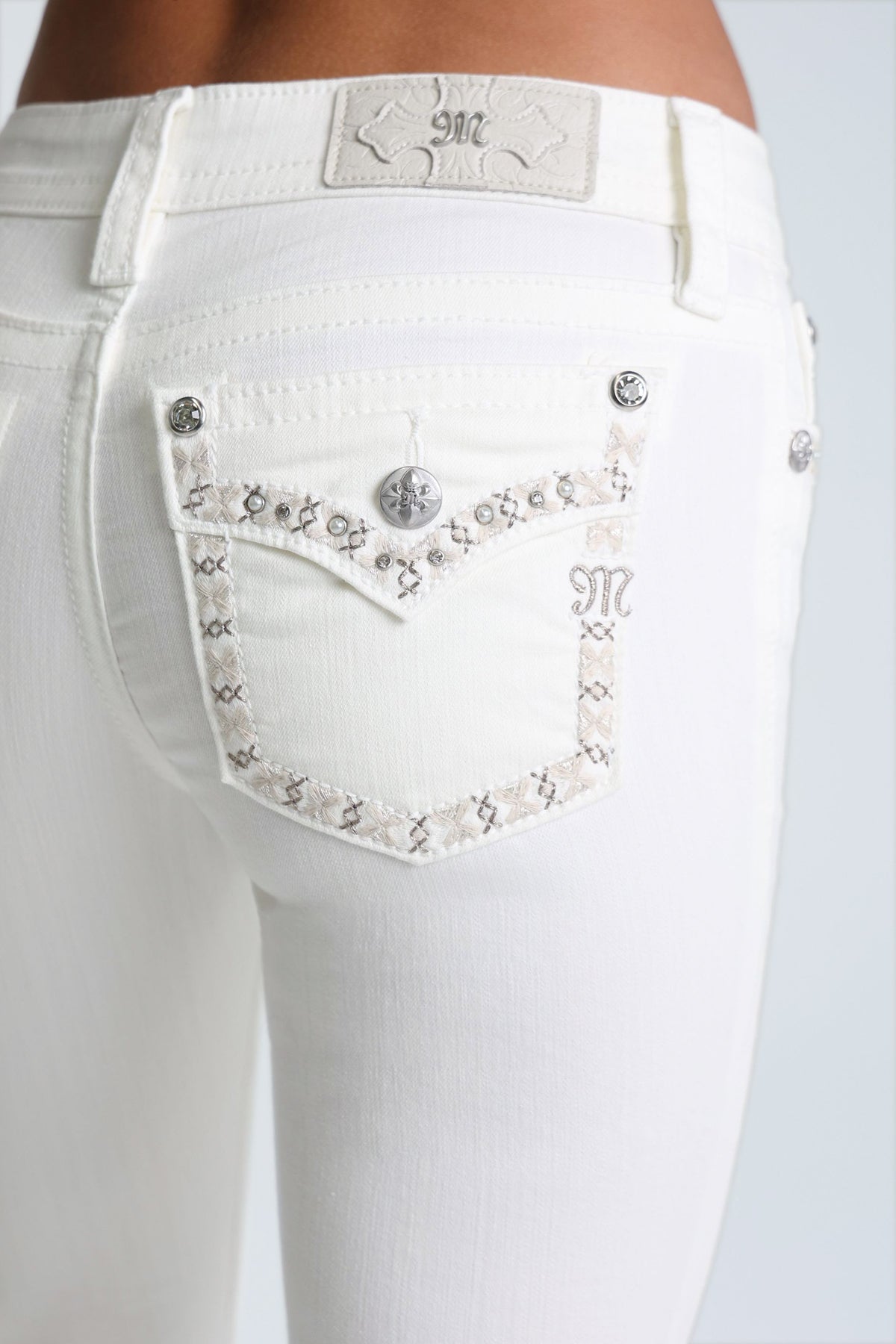 Aspen White Stitch Bootcut Jeans